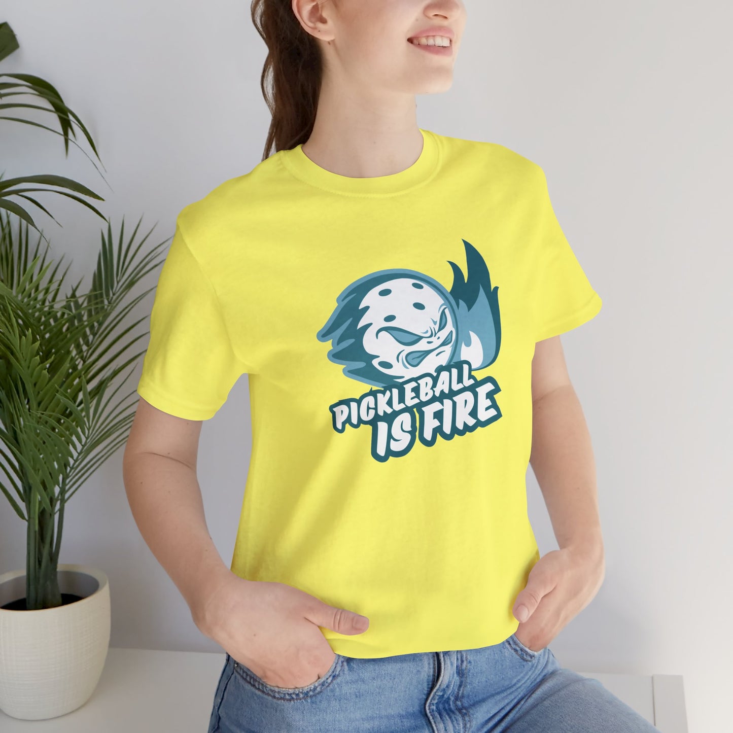 Pickleball Is Fire Unisex Jersey Short Sleeve Tee