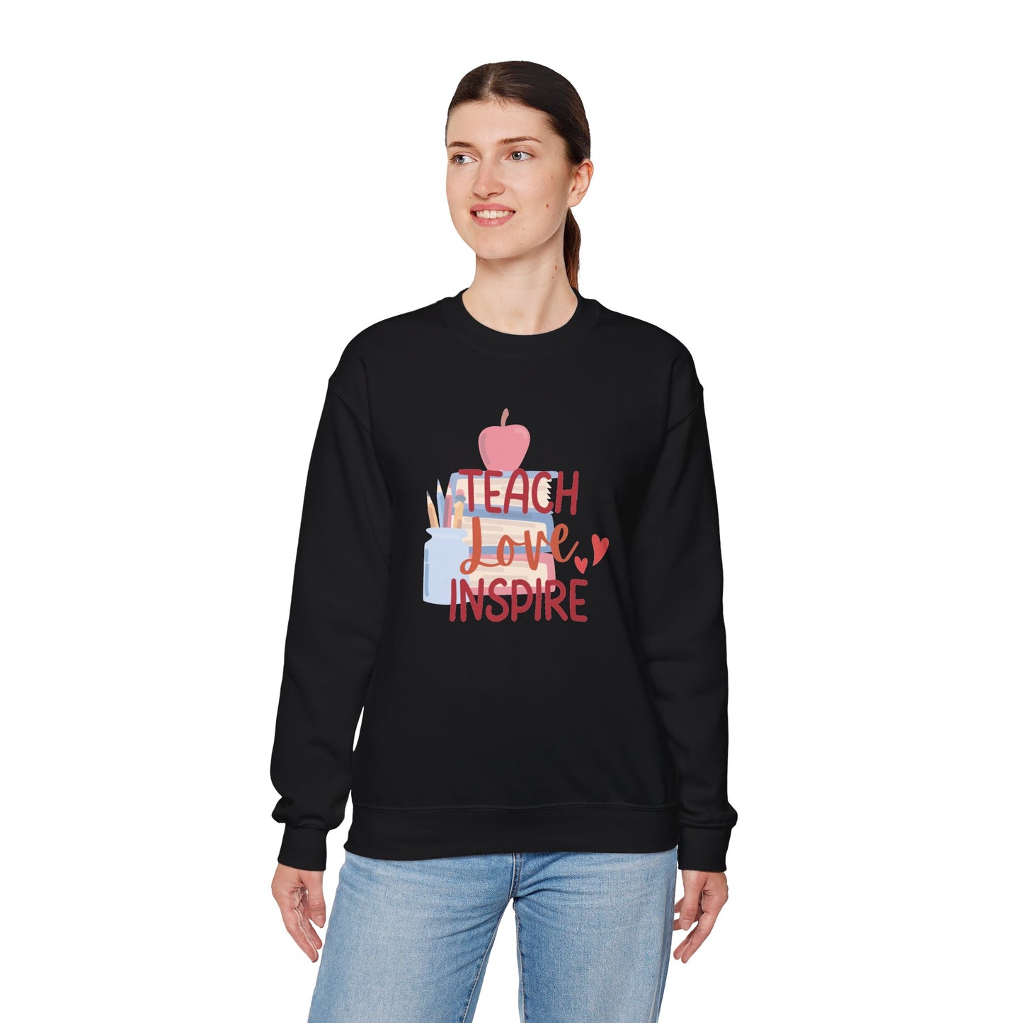Teach, Love Inspire Unisex Heavy Blend™ Crewneck Sweatshirt