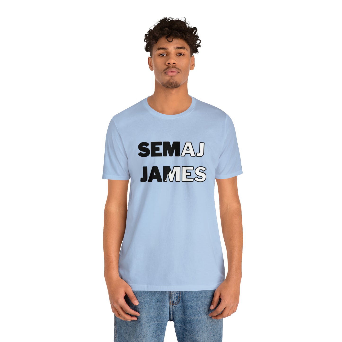 Semaj James Black & White Unisex Jersey Short Sleeve Tee