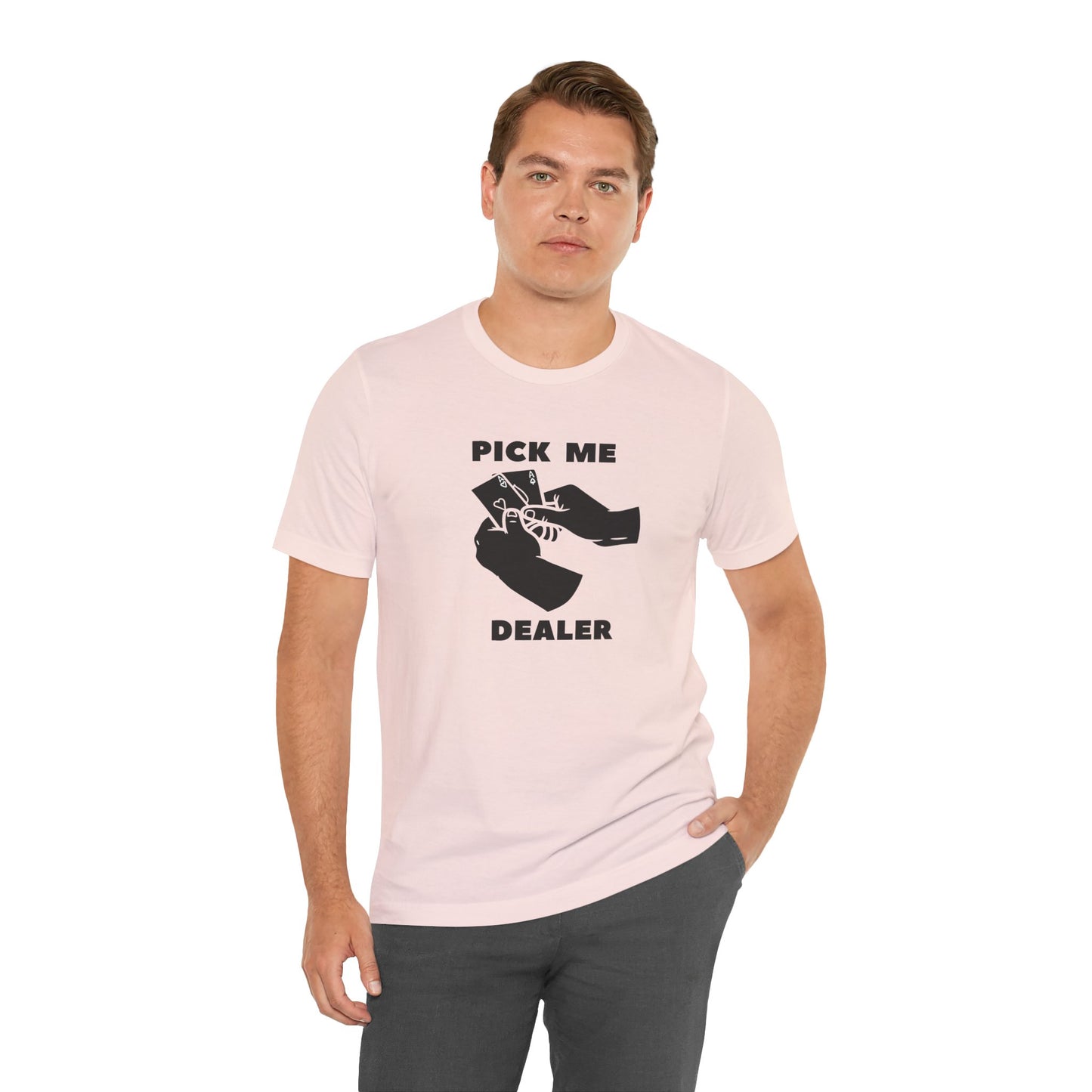 Poker/ Pick Me Dealer Unisex Jersey Short Sleeve Tee