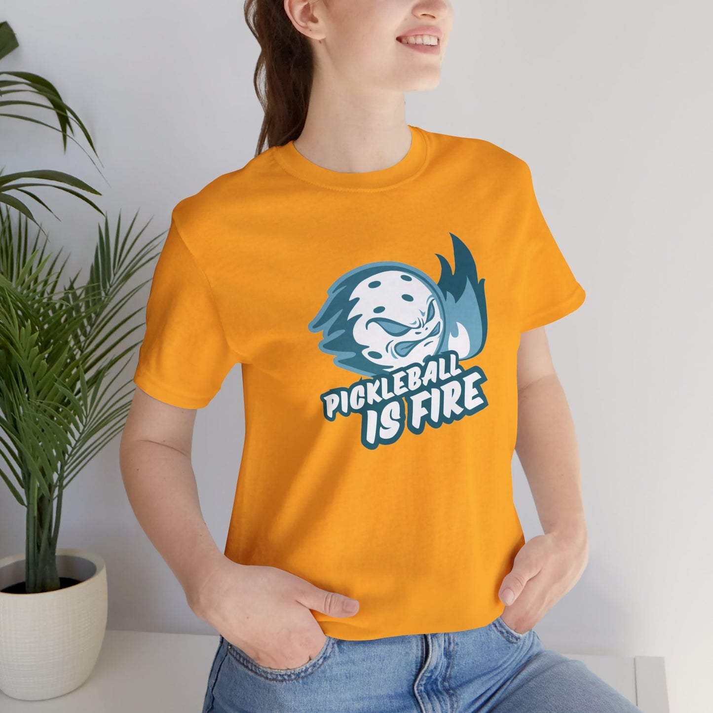 Pickleball Is Fire Unisex Jersey Short Sleeve Tee