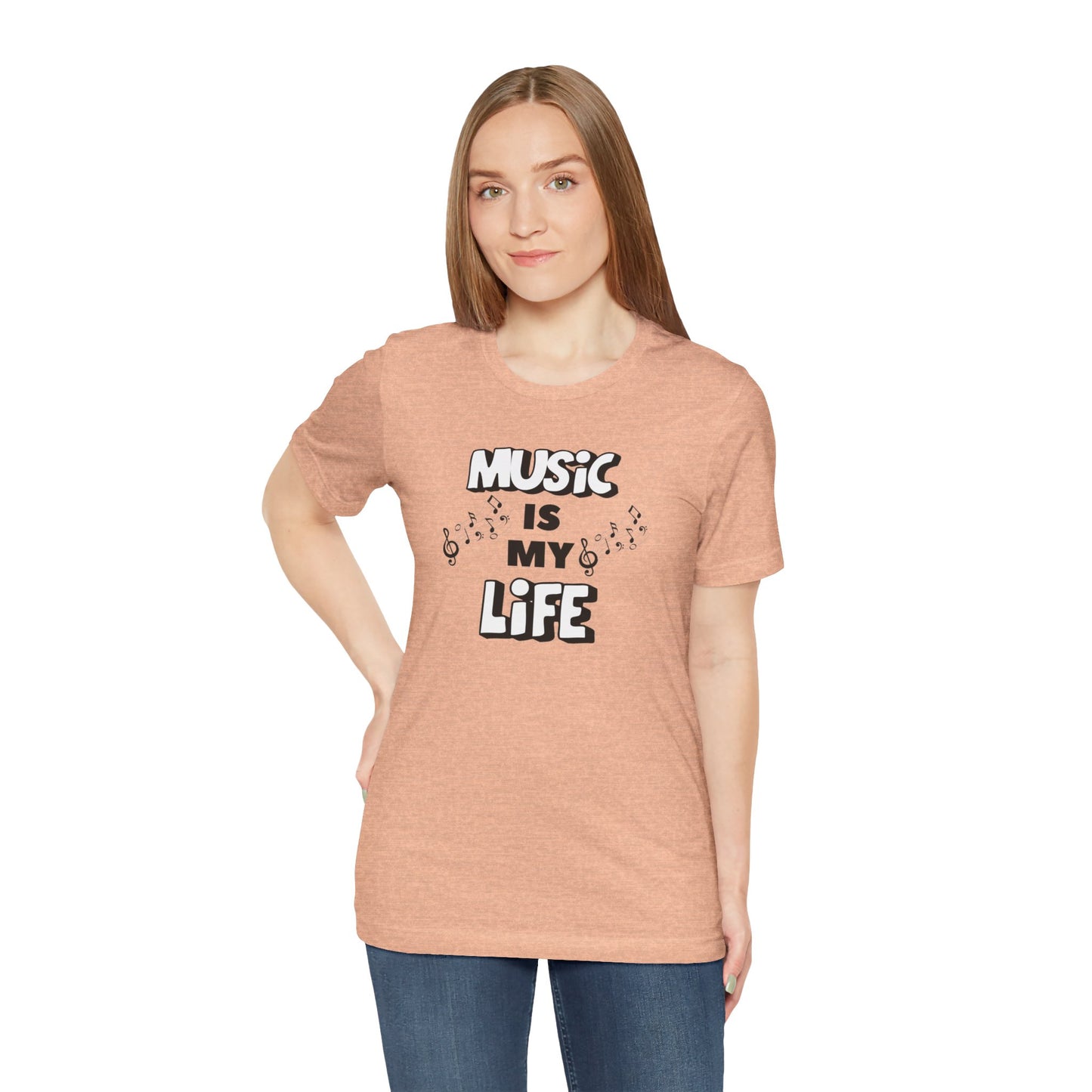 Music is My Life Unisex Jersey Short Sleeve Tee