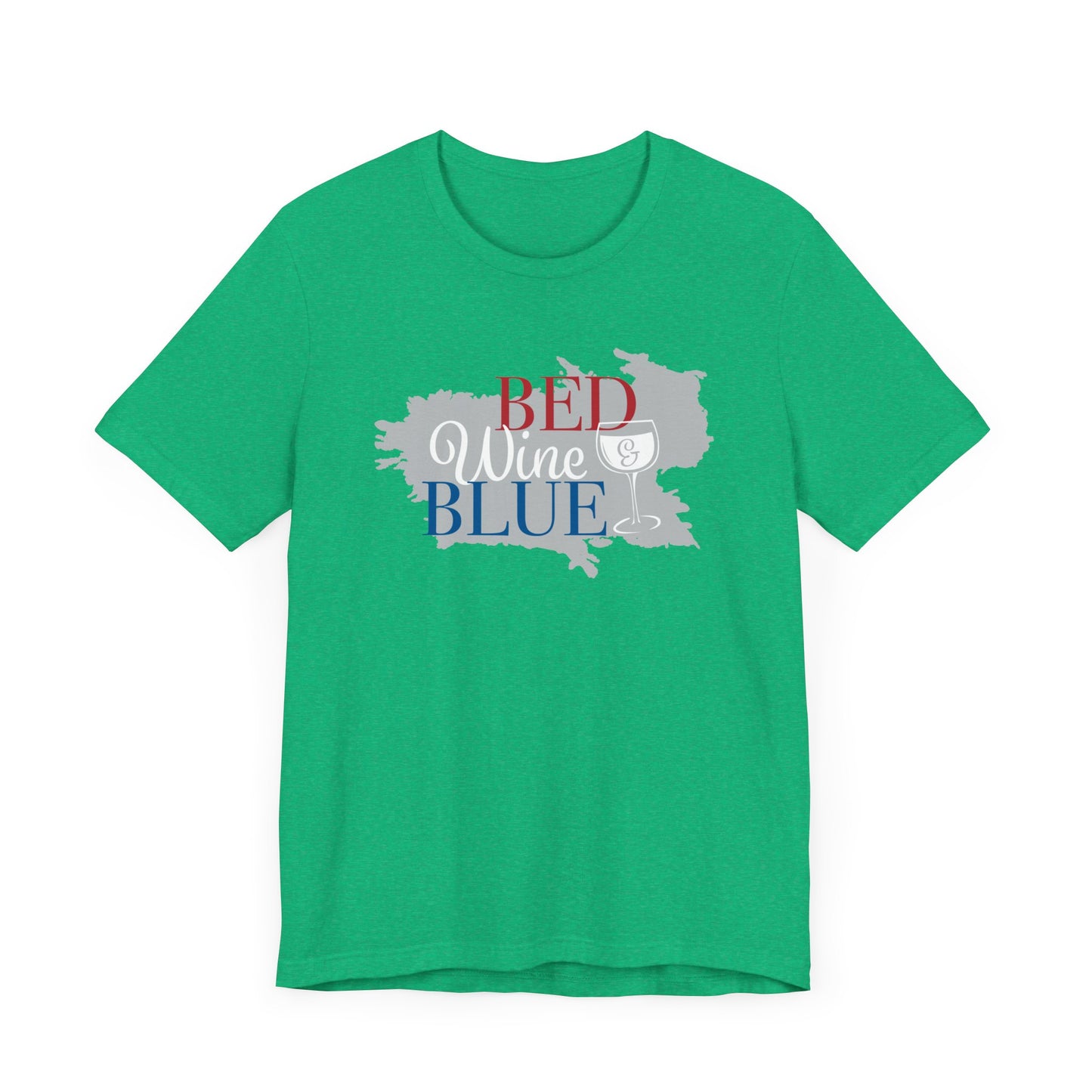 Bed Wine & Blue Unisex Jersey Short Sleeve Tee