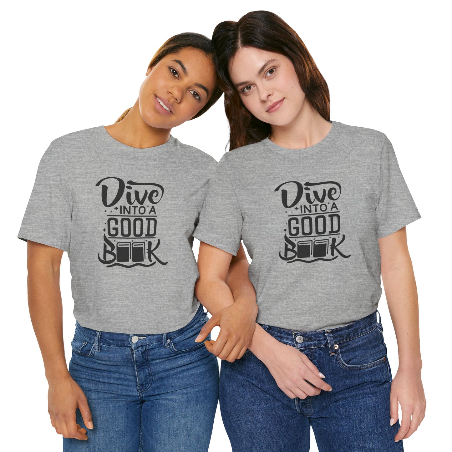 Books/ Dive into a Good Book Unisex Jersey Short Sleeve Tee