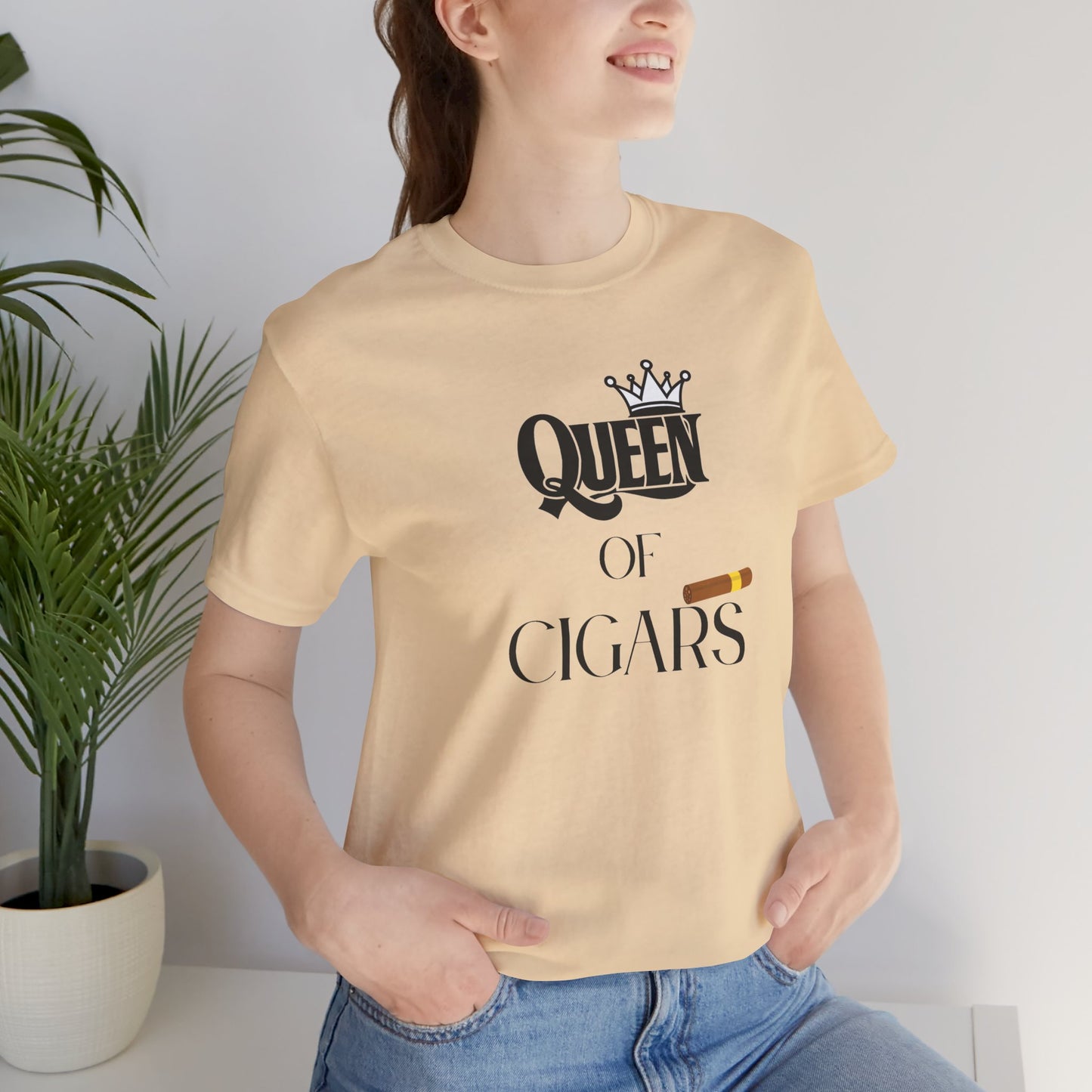 Cigars/ Queen of Cigars Unisex Jersey Short Sleeve Tee