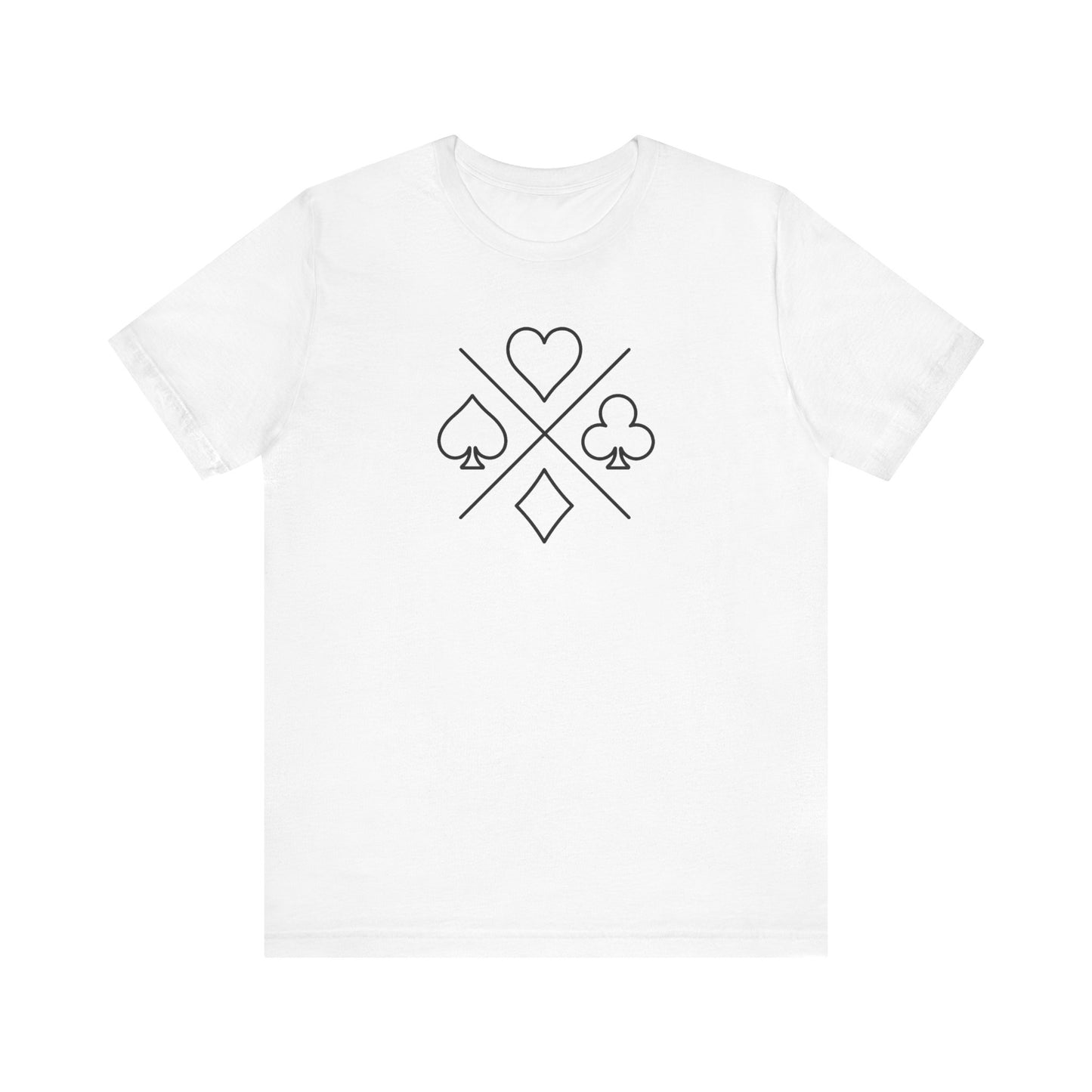 Poker/ Hearts, Spades, Clubs, Diamonds Unisex Jersey Short Sleeve Tee