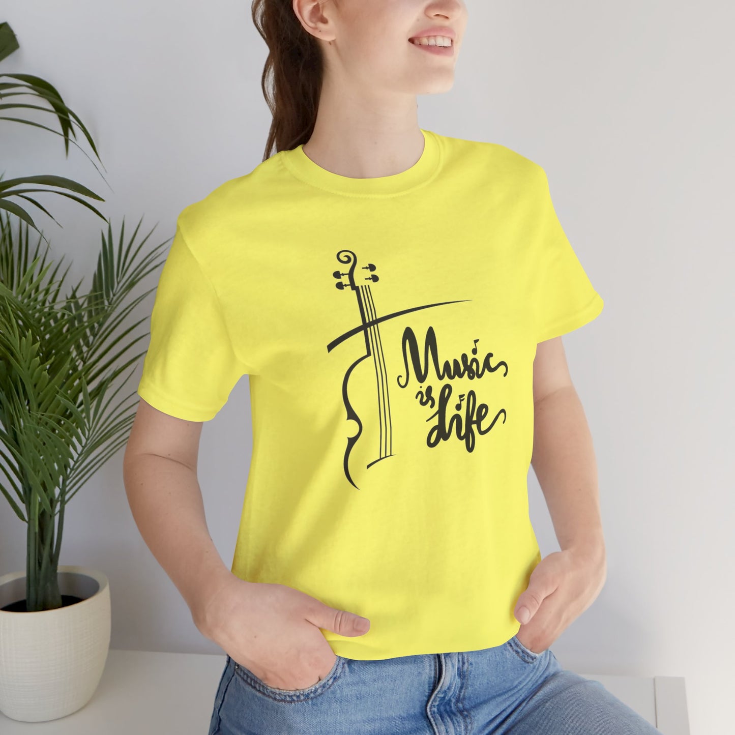 Music Is Life Unisex Jersey Short Sleeve Tee