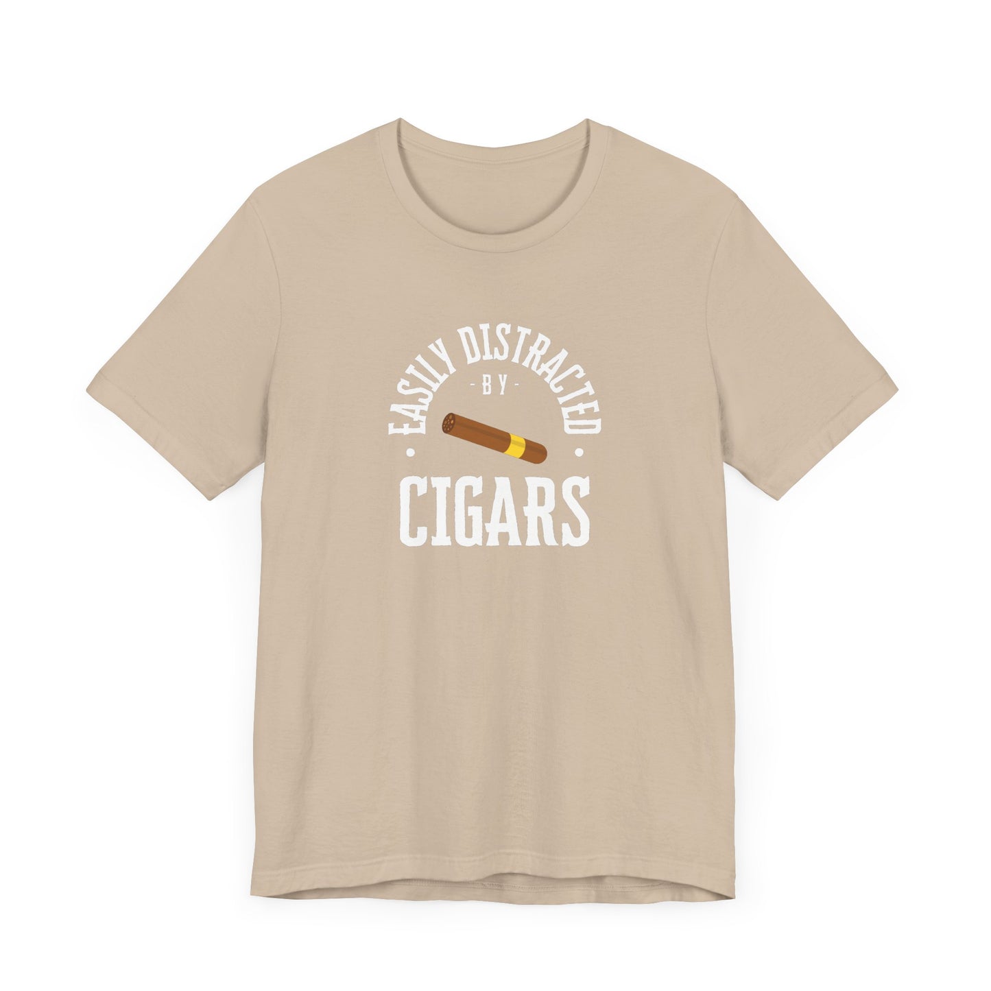 Cigar/ Easily Distracted By Cigars Unisex Jersey Short Sleeve Tee