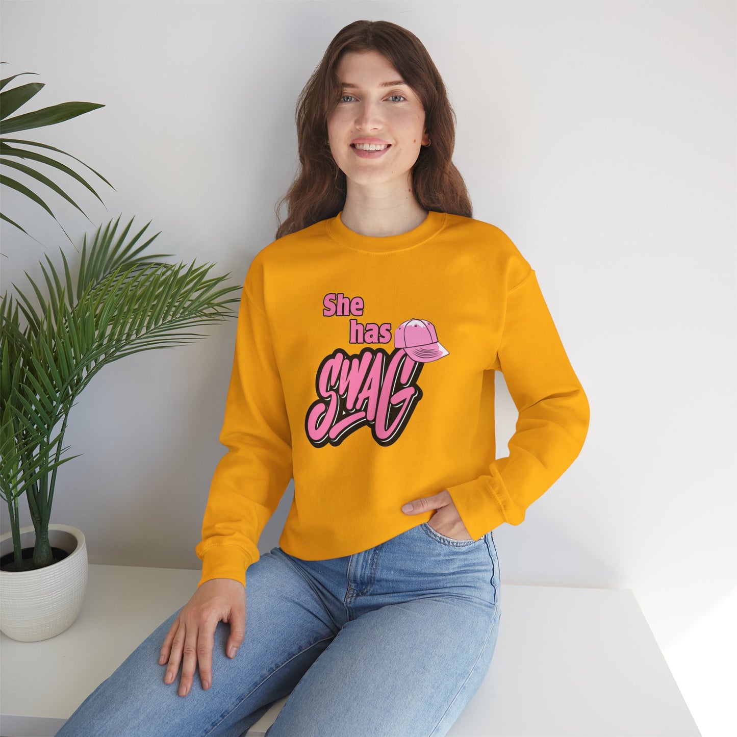 She Has Swag Unisex Heavy Blend™ Crewneck Sweatshirt