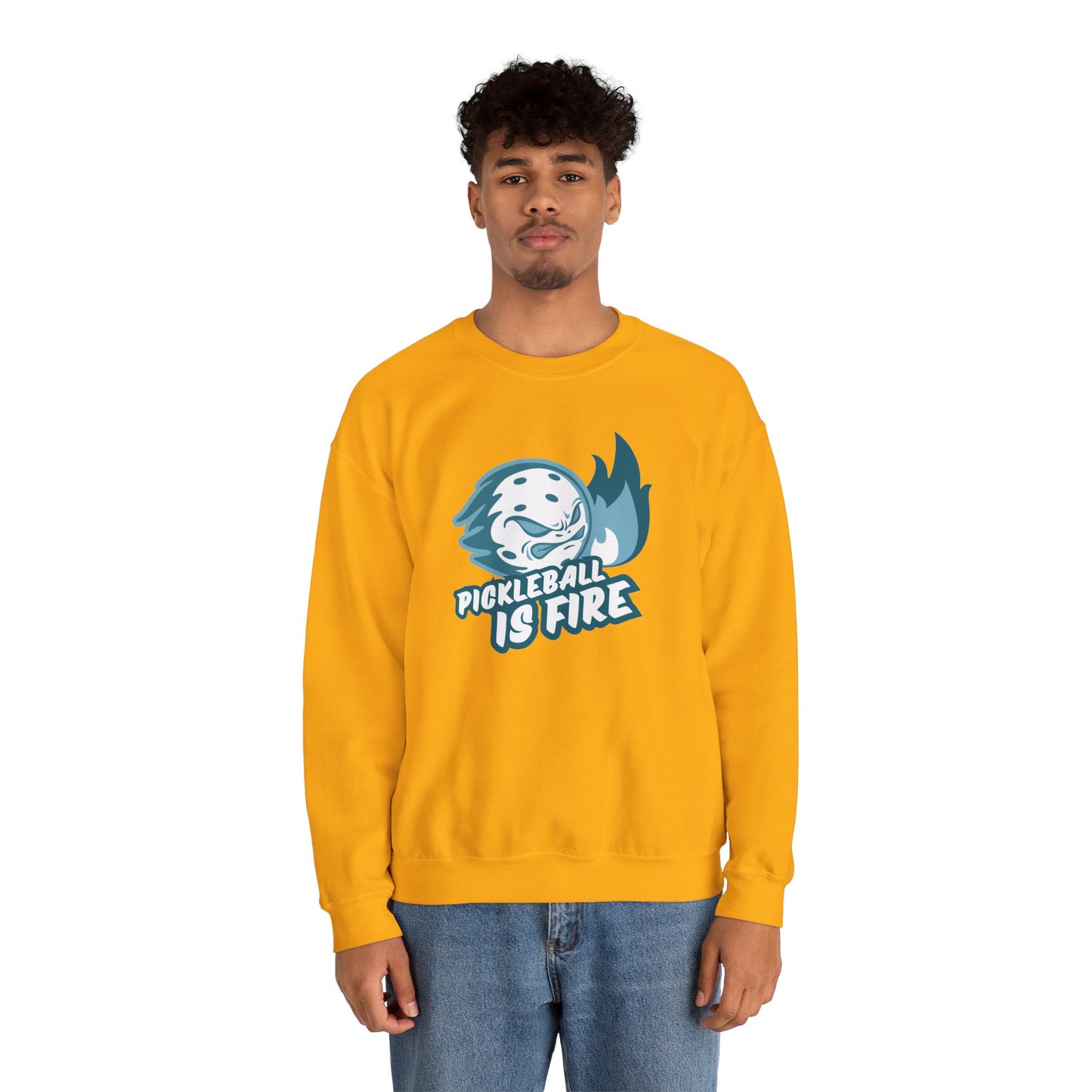 Pickleball is Fire Unisex Heavy Blend™ Crewneck Sweatshirt
