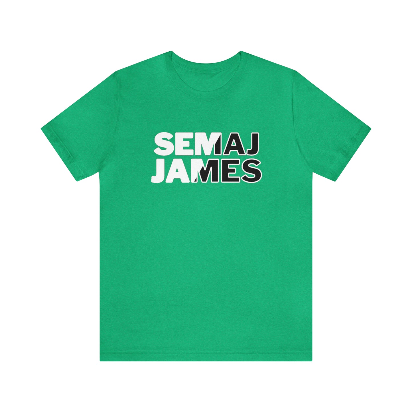 Semaj James Black & White Unisex Jersey Short Sleeve Tee