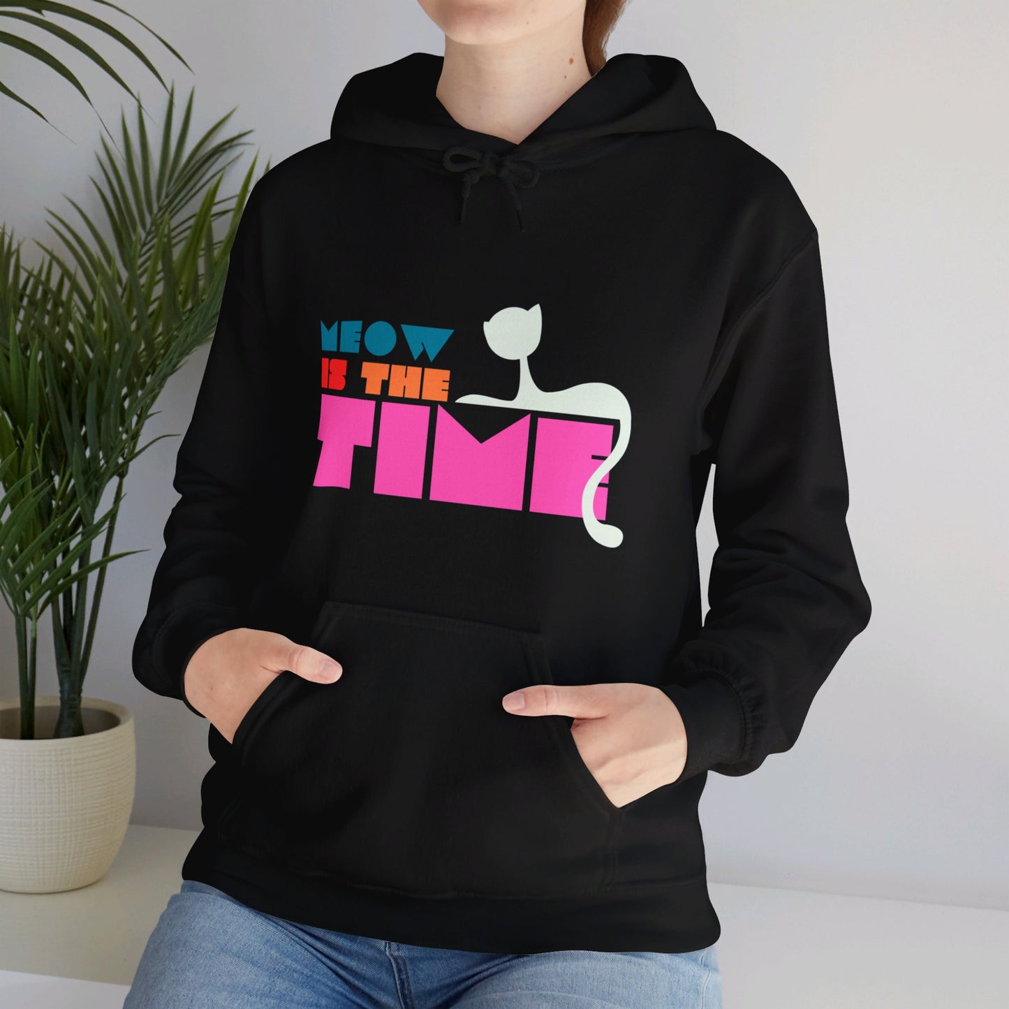 Meow Is The Time Unisex Heavy Blend™ Hooded Sweatshirt