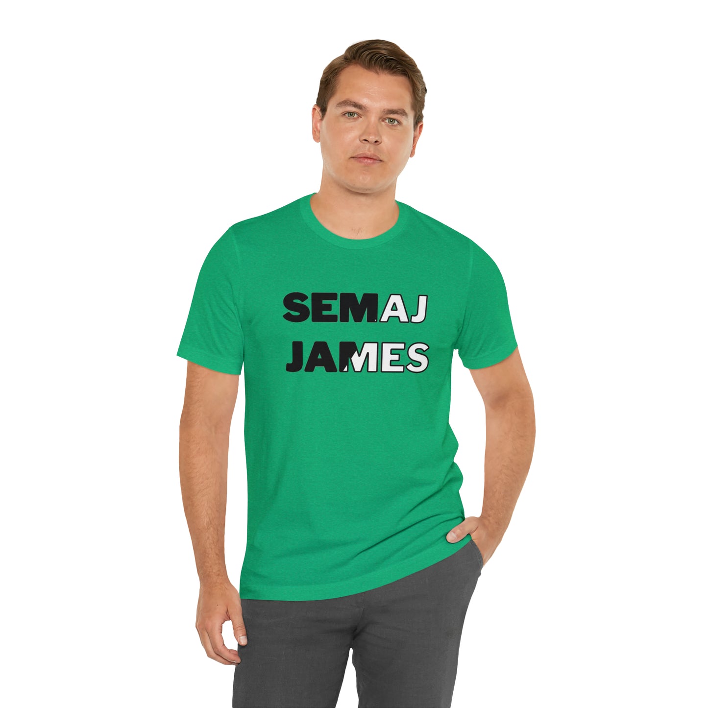 Semaj James Black & White Unisex Jersey Short Sleeve Tee