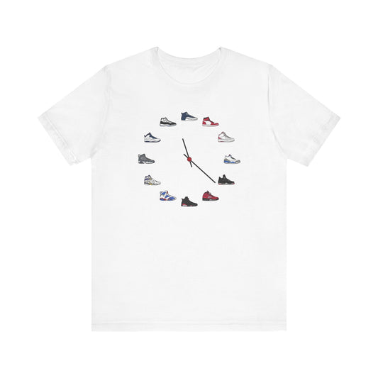 Shoe Clock Unisex Jersey Short Sleeve Tee