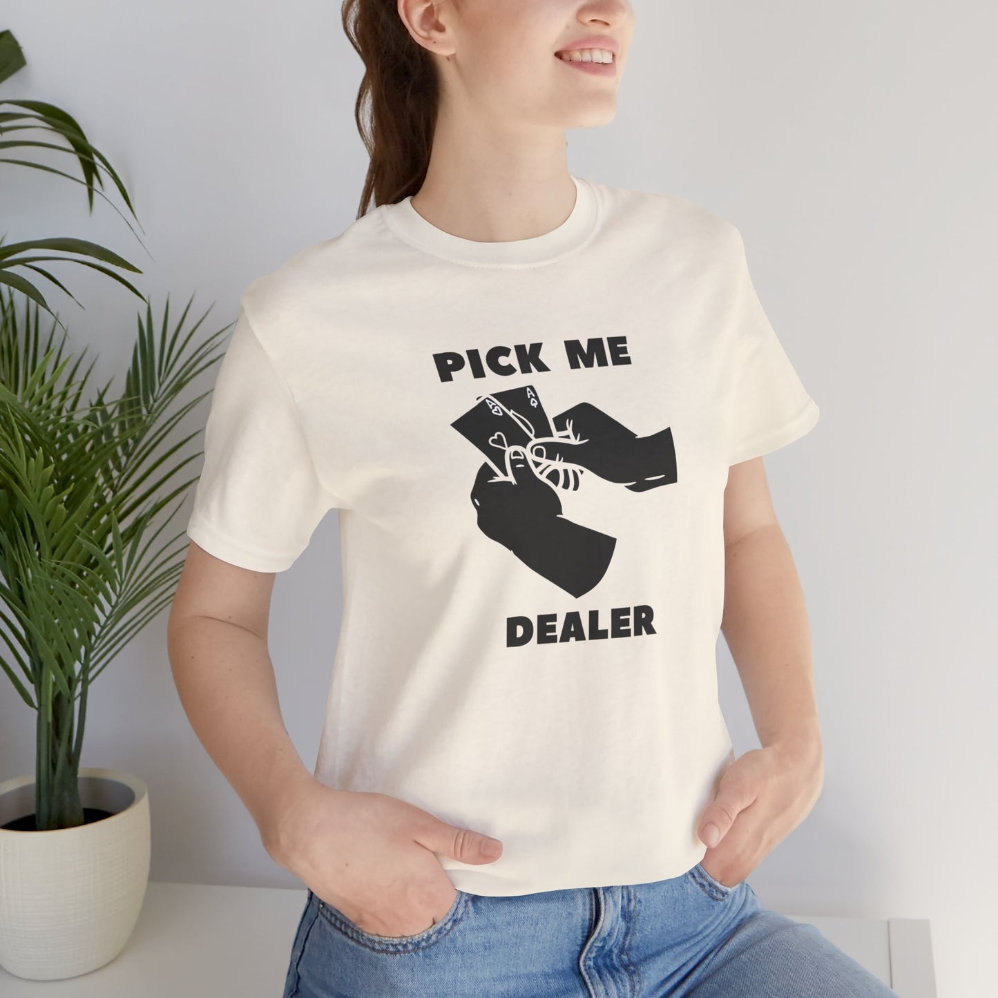 Poker/ Pick Me Dealer Unisex Jersey Short Sleeve Tee