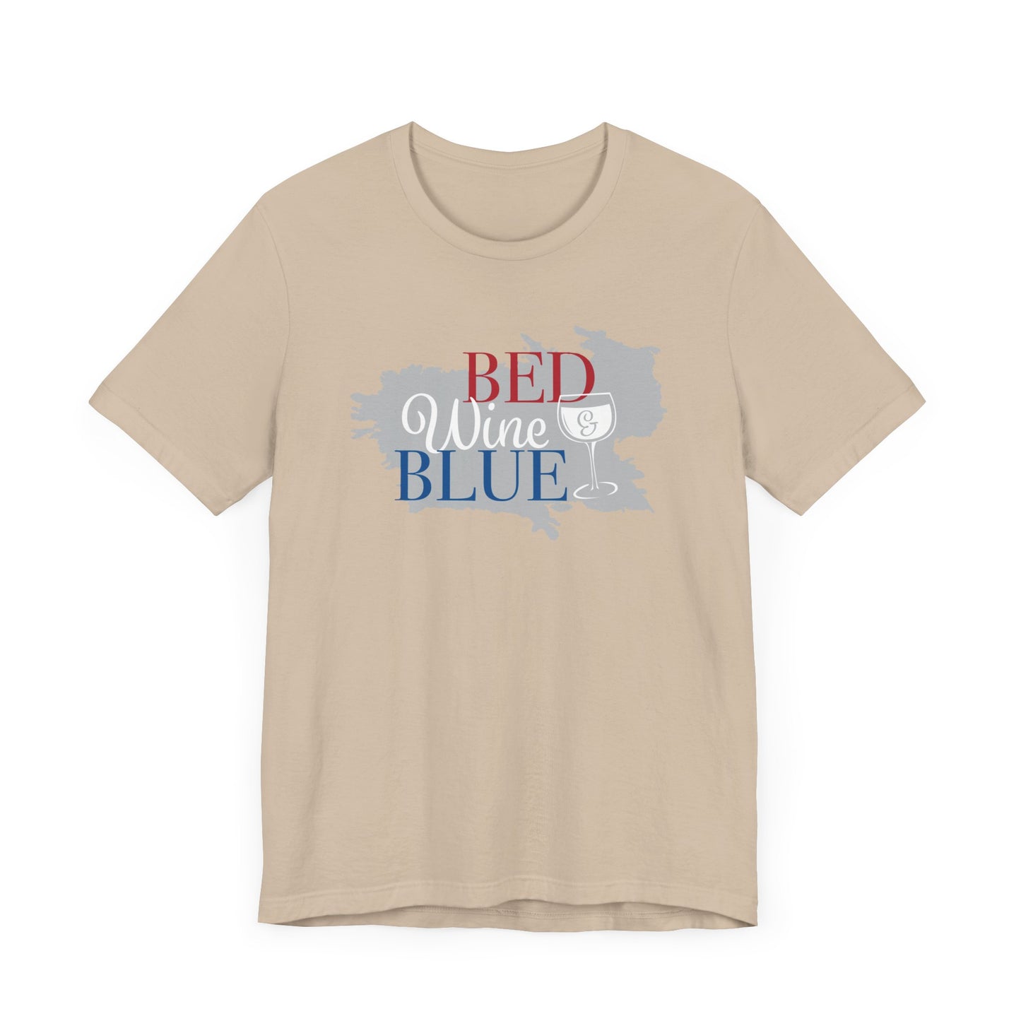 Bed Wine & Blue Unisex Jersey Short Sleeve Tee