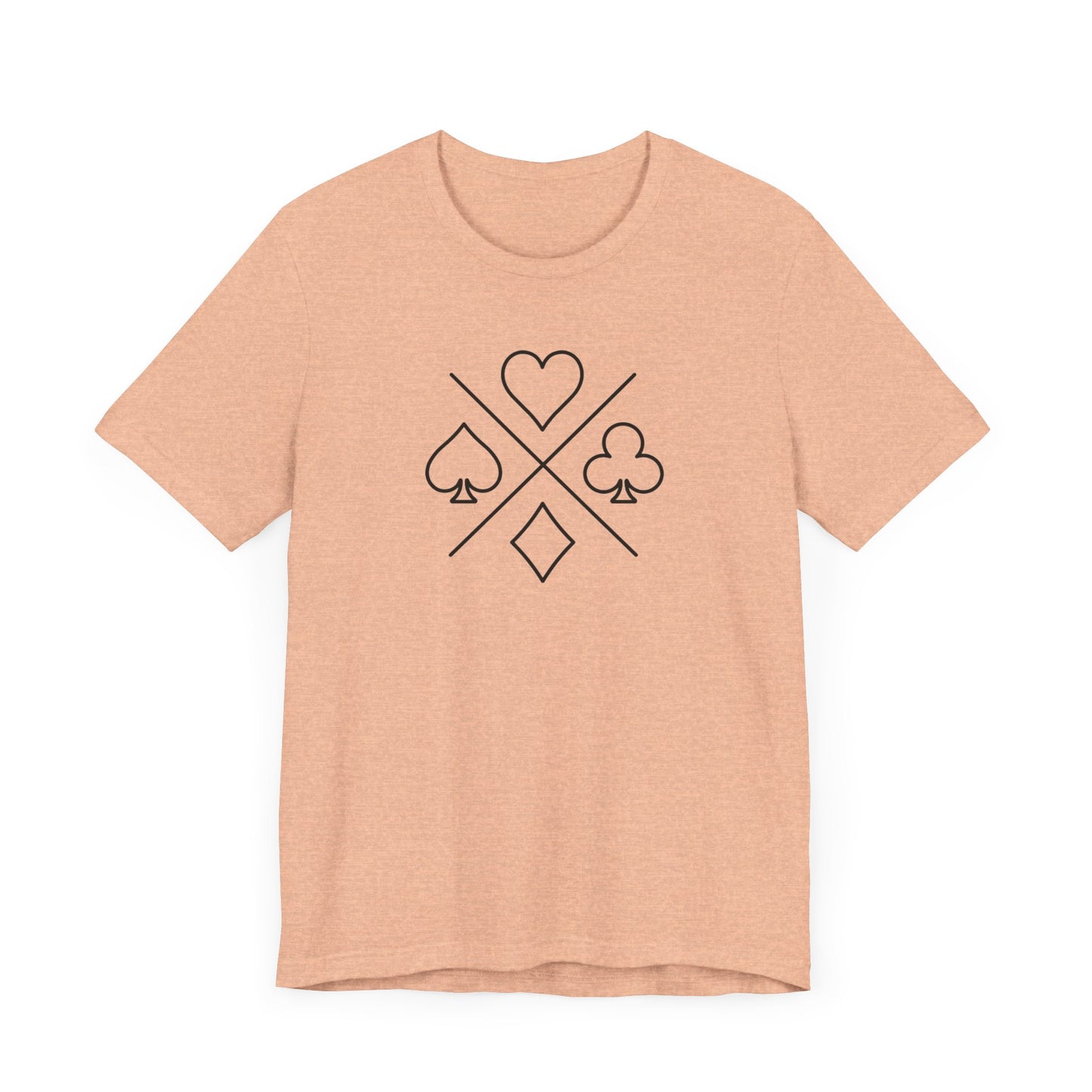 Poker/ Hearts, Spades, Clubs, Diamonds Unisex Jersey Short Sleeve Tee