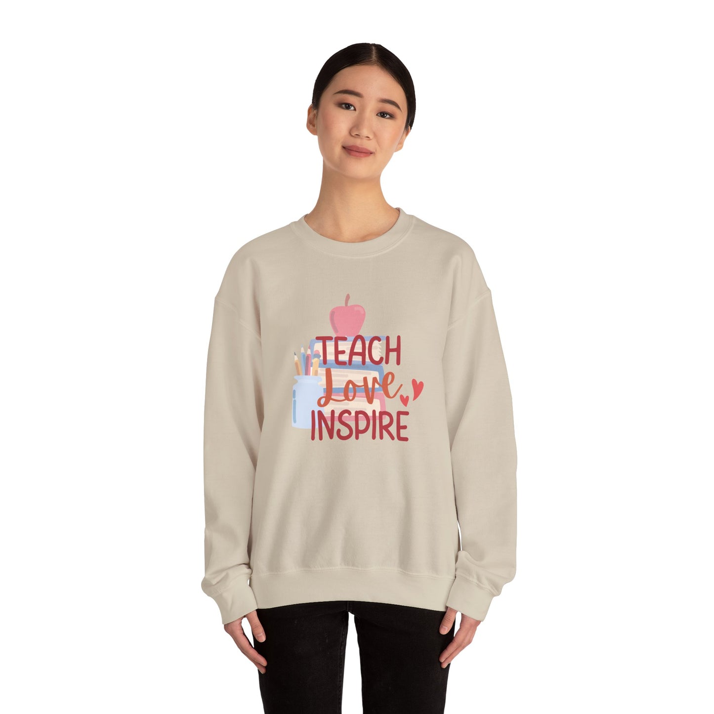 Teach, Love Inspire Unisex Heavy Blend™ Crewneck Sweatshirt