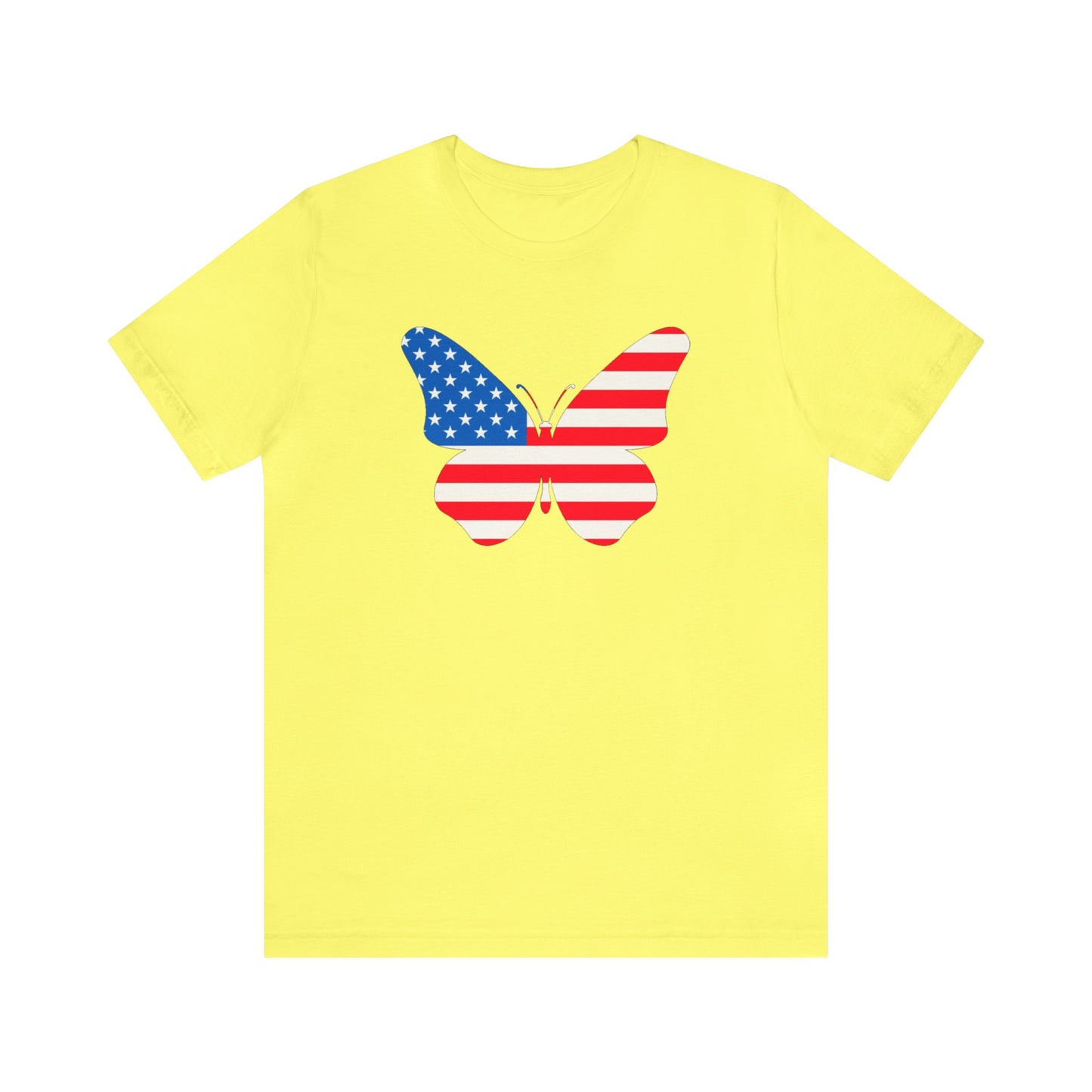 Butterfly Fourth Flag Unisex Jersey Short Sleeve Tee