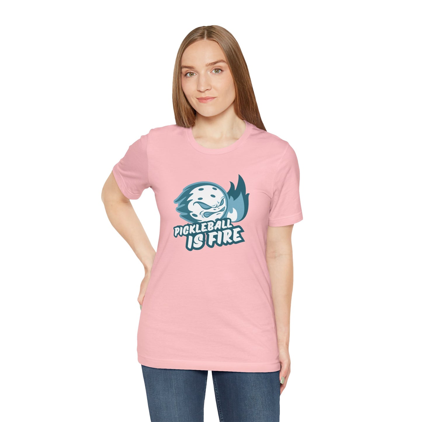 Pickleball Is Fire Unisex Jersey Short Sleeve Tee