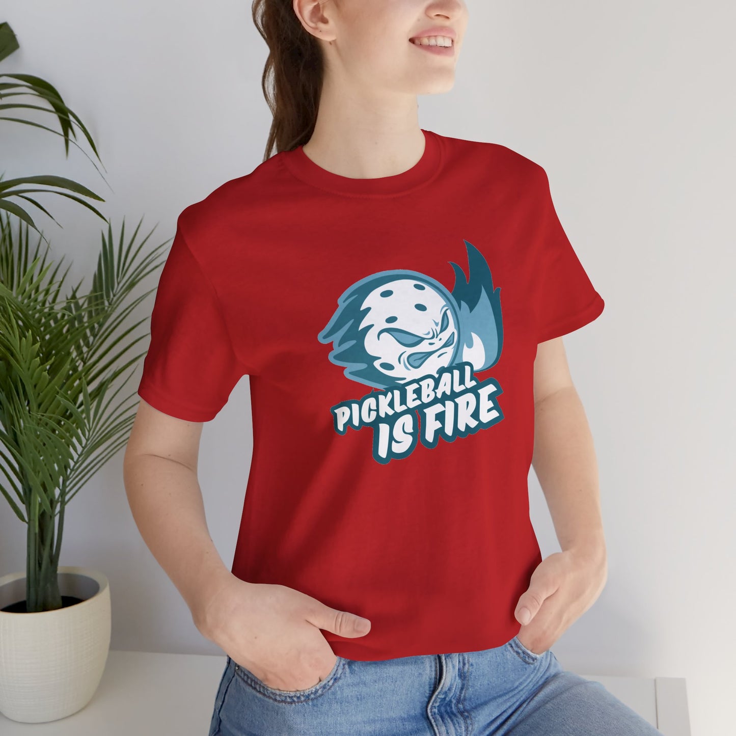 Pickleball Is Fire Unisex Jersey Short Sleeve Tee