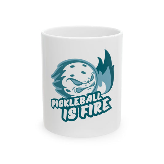 Pickleball Is Fire Ceramic Mug, (11oz, 15oz)