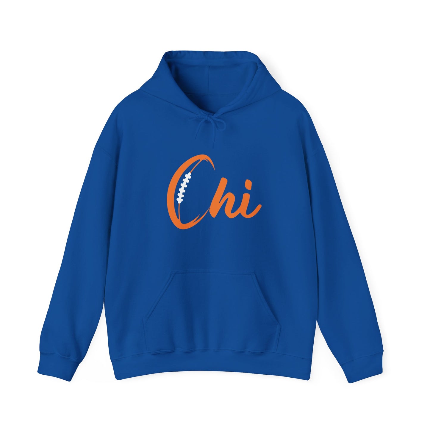 Chi Football/ Orange Unisex Heavy Blend™ Hooded Sweatshirt