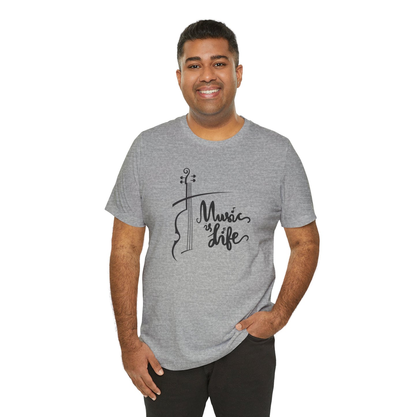 Music Is Life Unisex Jersey Short Sleeve Tee