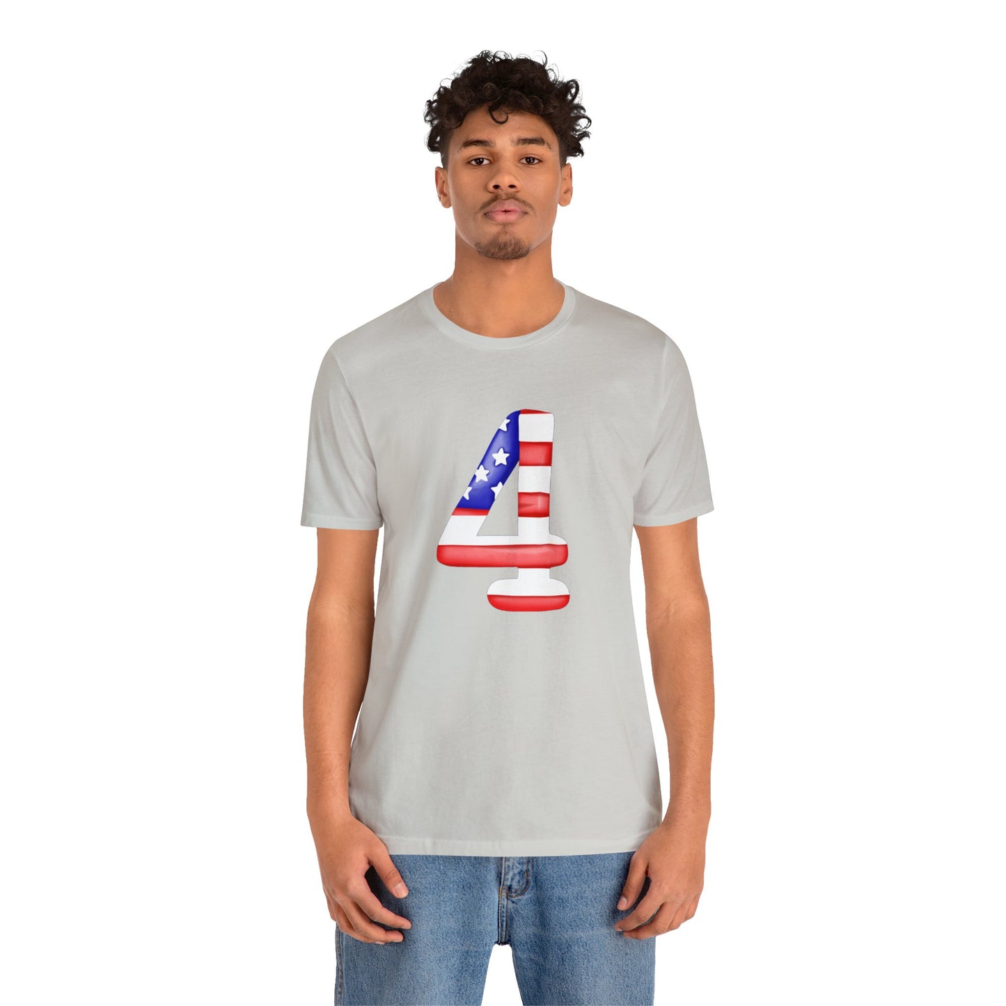 Fourth Red White Blue Unisex Jersey Short Sleeve Tee