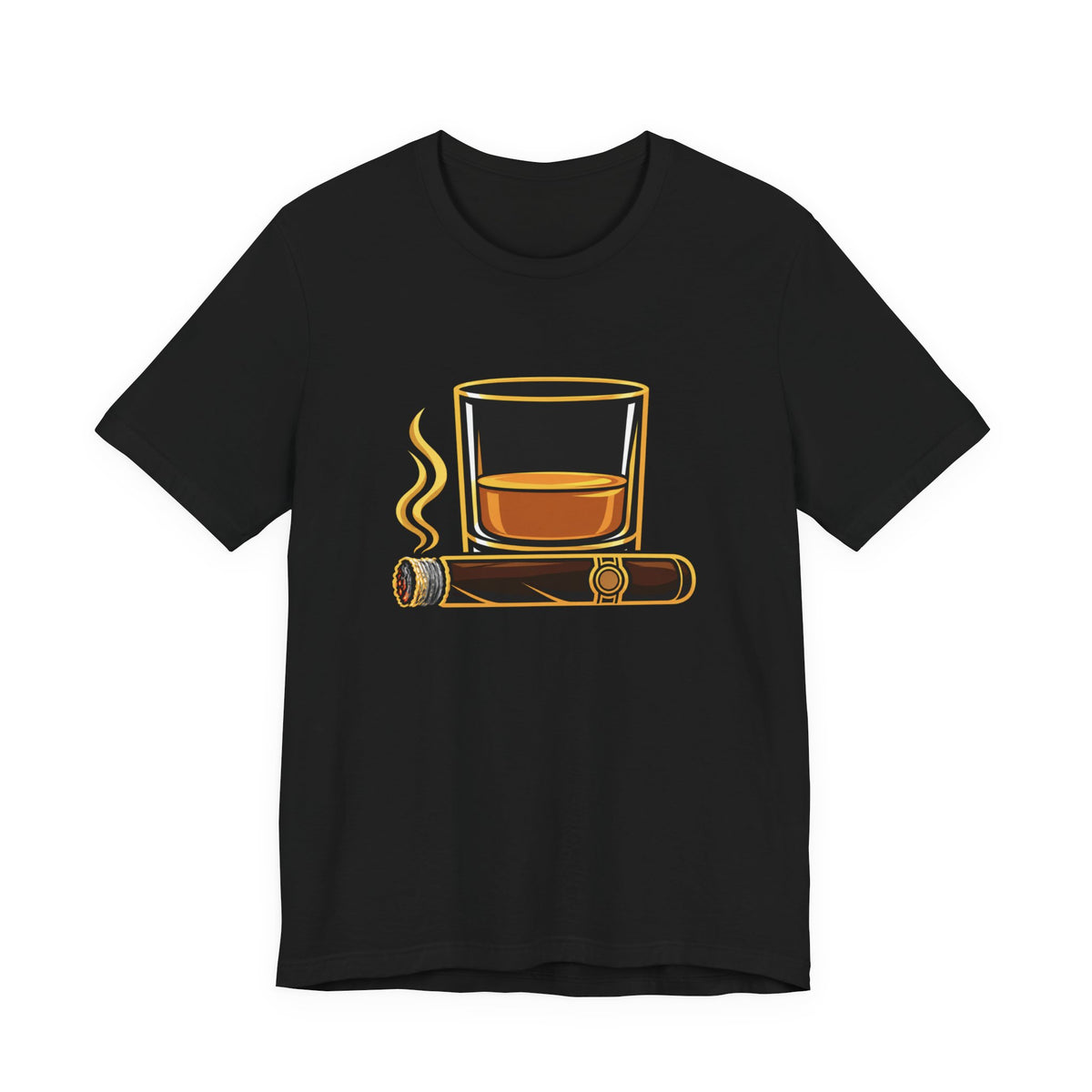 Cigar and Bourbon Unisex Jersey Short Sleeve Tee