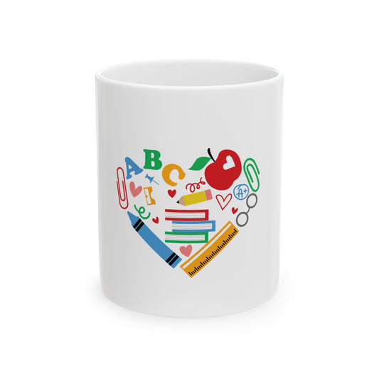 A,B,C, Ceramic Mug, (11oz, 15oz)