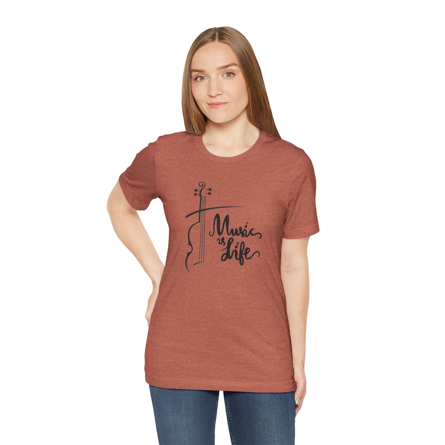 Music Is Life Unisex Jersey Short Sleeve Tee