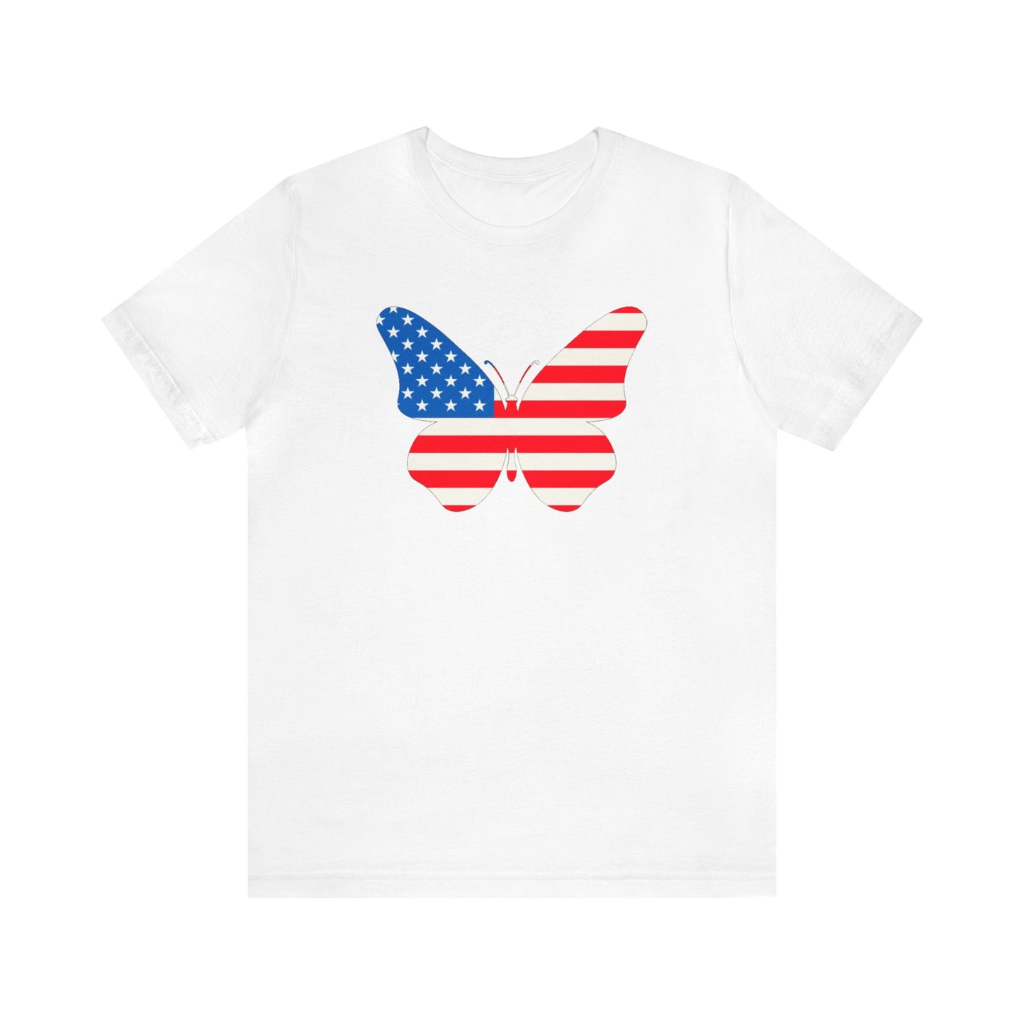 Butterfly Fourth Flag Unisex Jersey Short Sleeve Tee