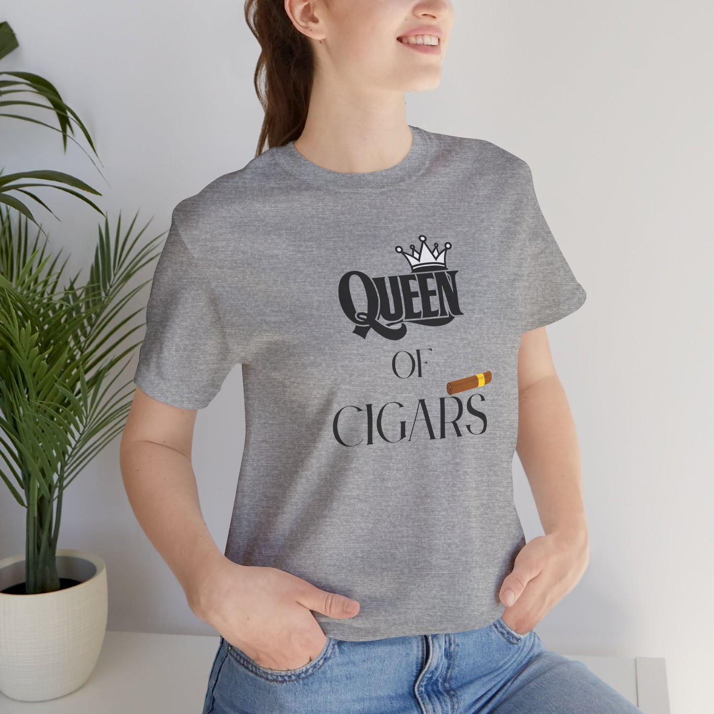 Cigars/ Queen of Cigars Unisex Jersey Short Sleeve Tee
