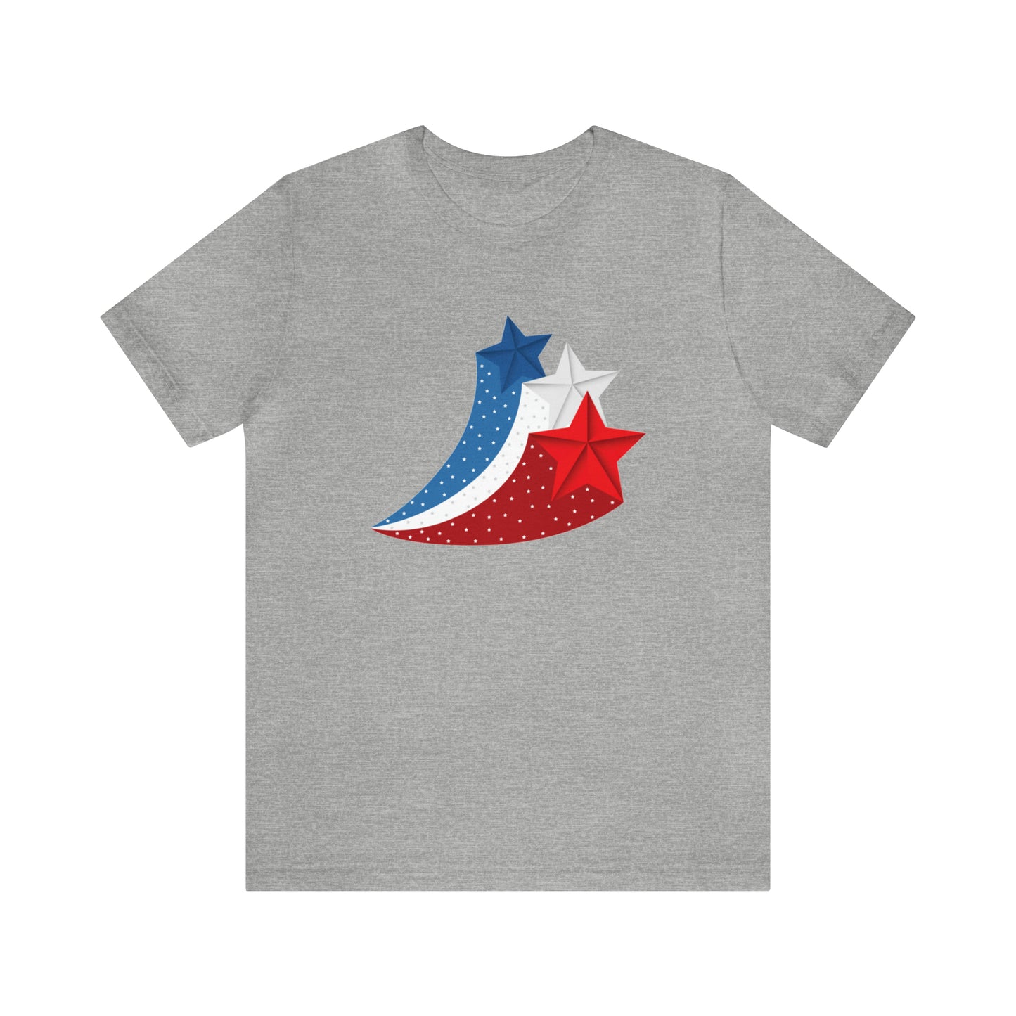 Red White Blue Stars Unisex Jersey Short Sleeve Tee