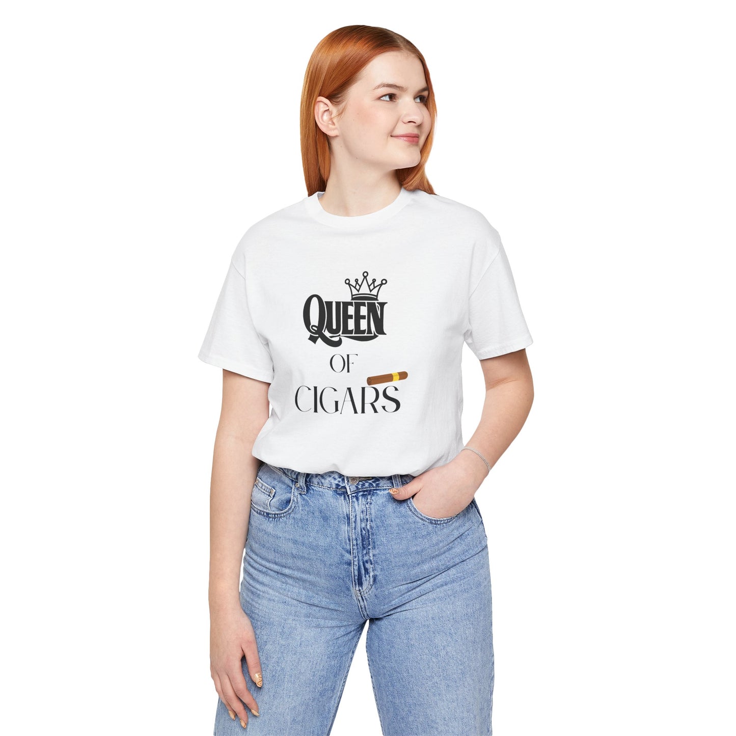 Cigars/ Queen of Cigars Unisex Jersey Short Sleeve Tee