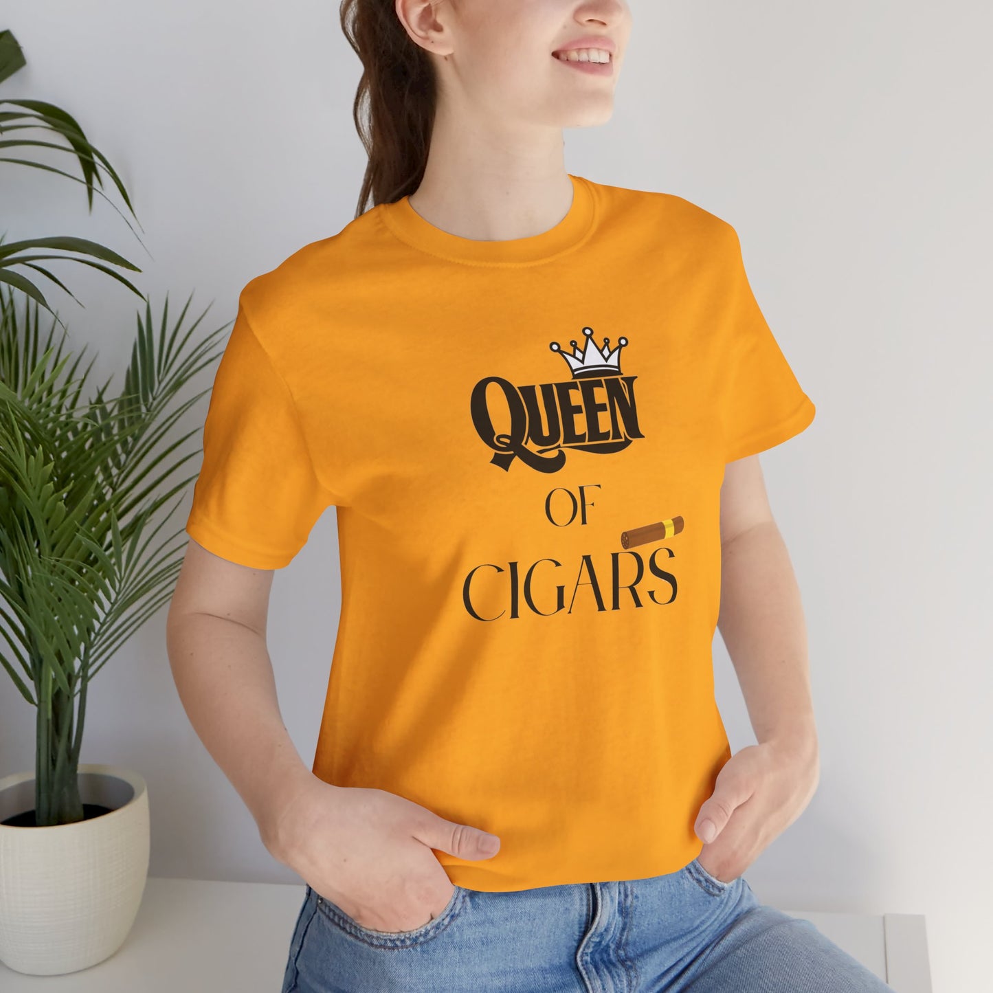 Cigars/ Queen of Cigars Unisex Jersey Short Sleeve Tee