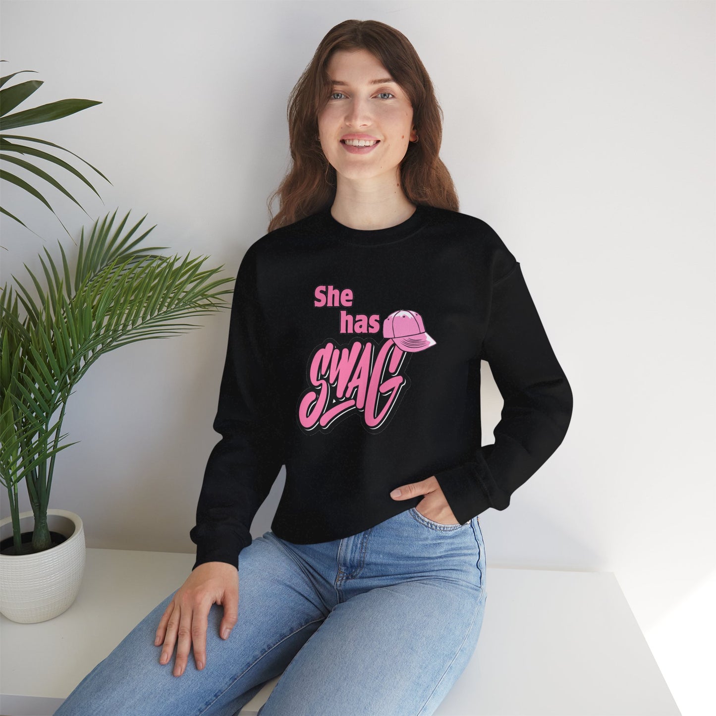 She Has Swag Unisex Heavy Blend™ Crewneck Sweatshirt