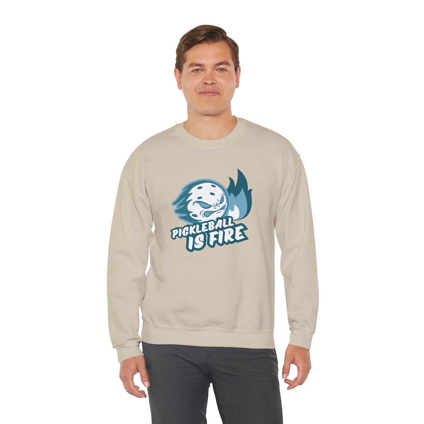 Pickleball is Fire Unisex Heavy Blend™ Crewneck Sweatshirt