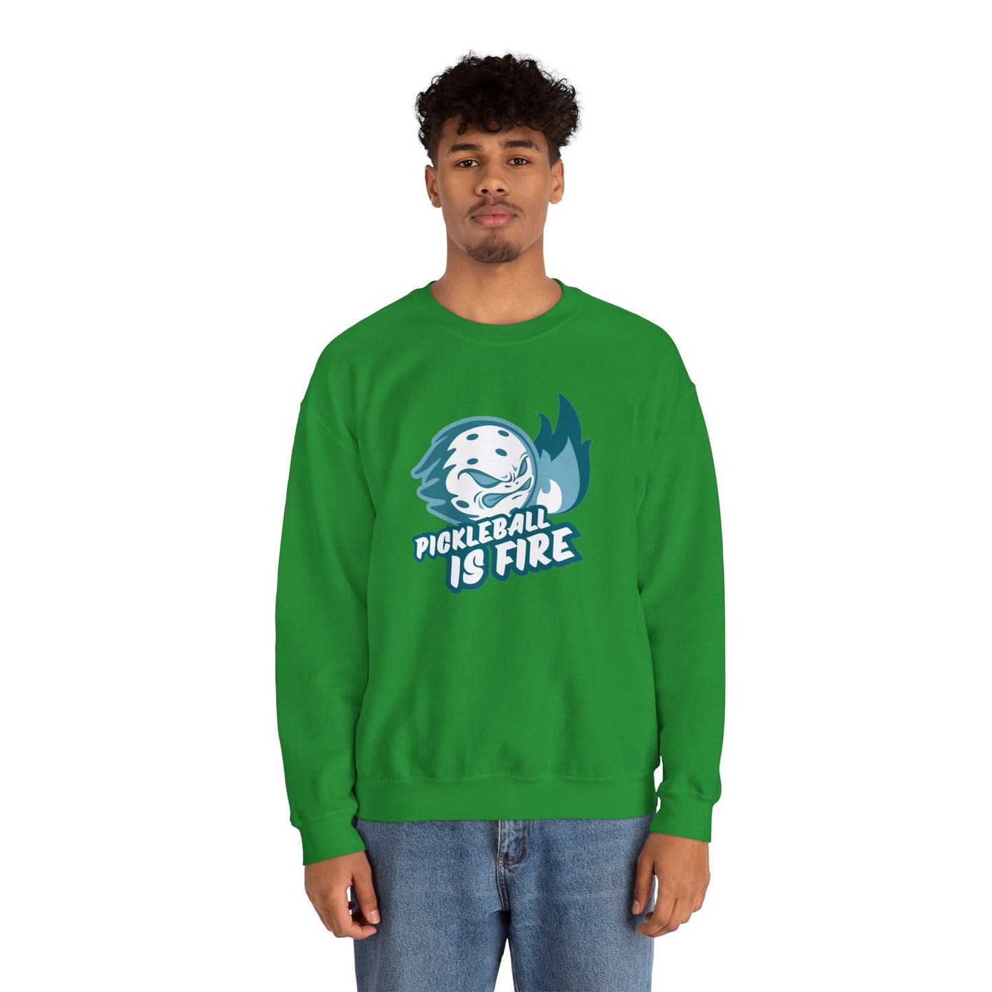 Pickleball is Fire Unisex Heavy Blend™ Crewneck Sweatshirt