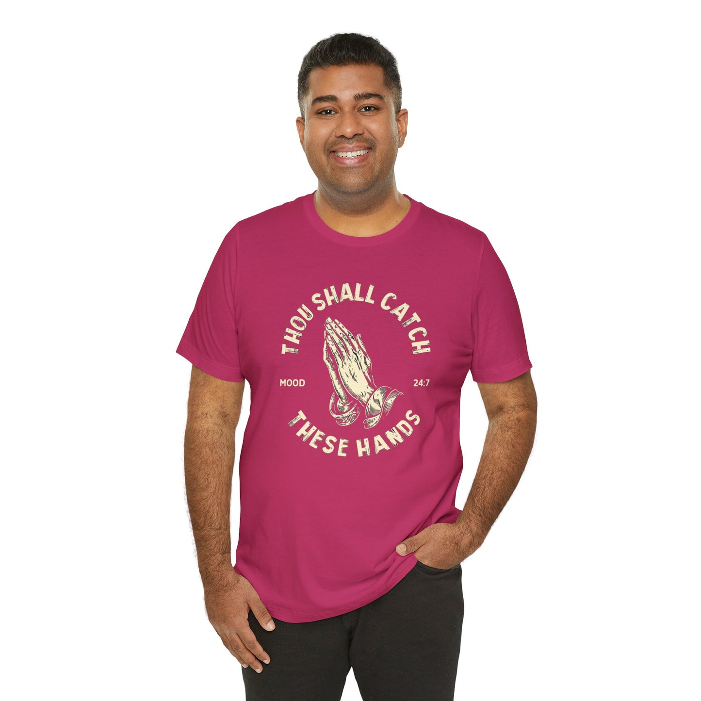 Thou Shall Catch These Hands Unisex Jersey Short Sleeve Tee
