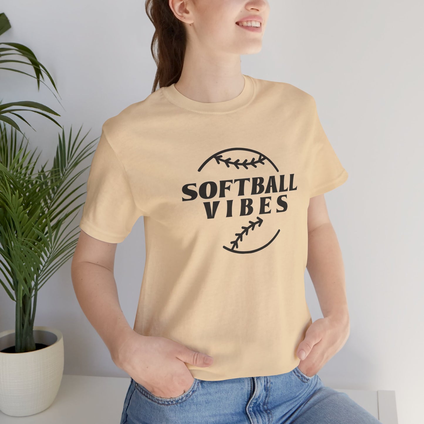 Softball Vibes Unisex Jersey Short Sleeve Tee