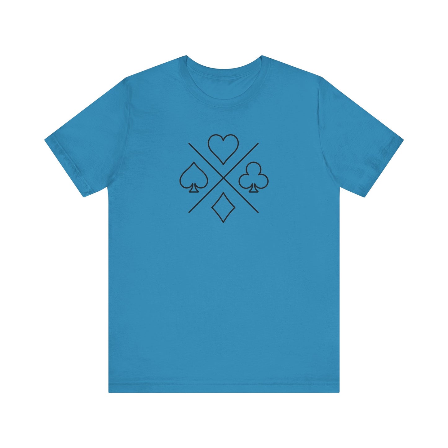 Poker/ Hearts, Spades, Clubs, Diamonds Unisex Jersey Short Sleeve Tee