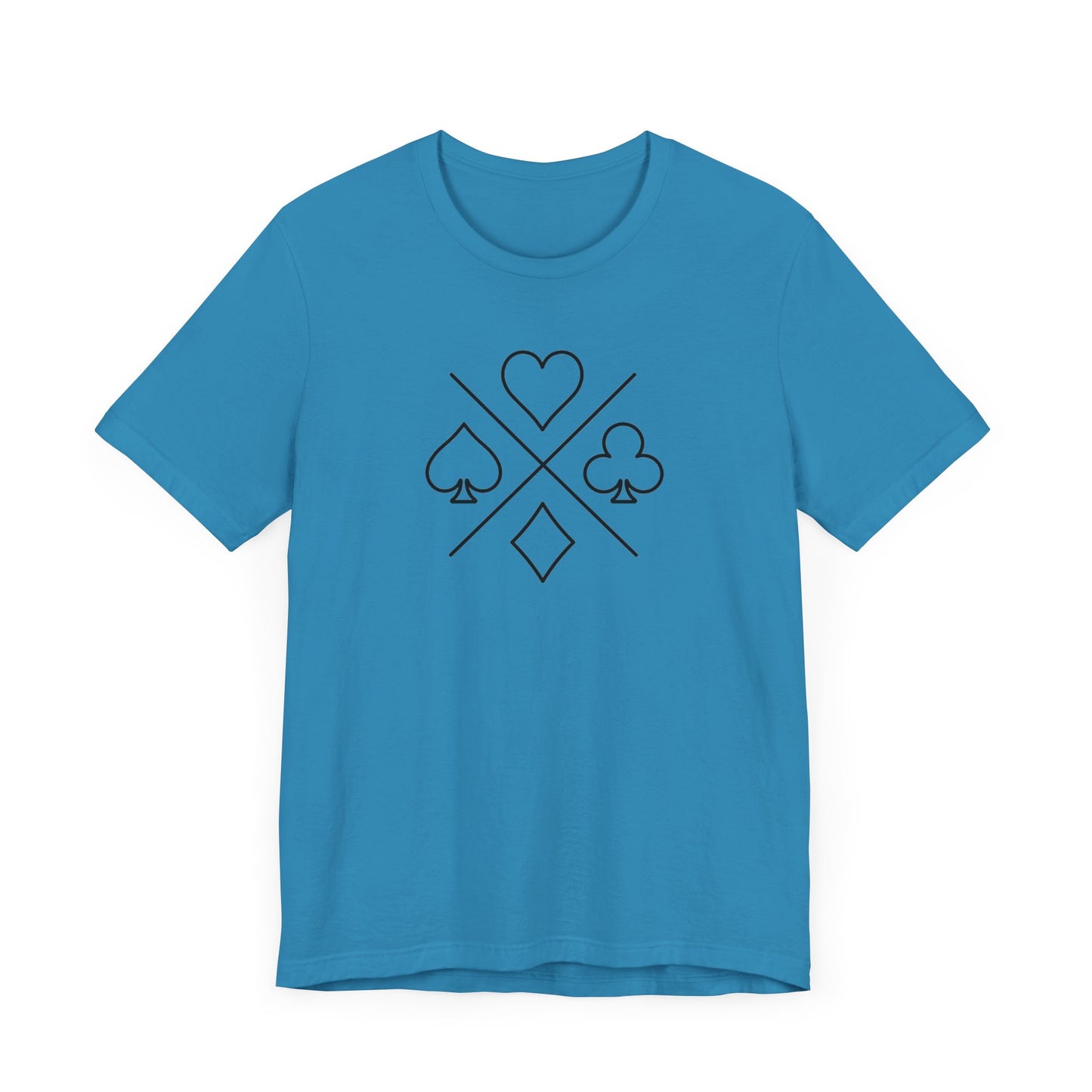 Poker/ Hearts, Spades, Clubs, Diamonds Unisex Jersey Short Sleeve Tee