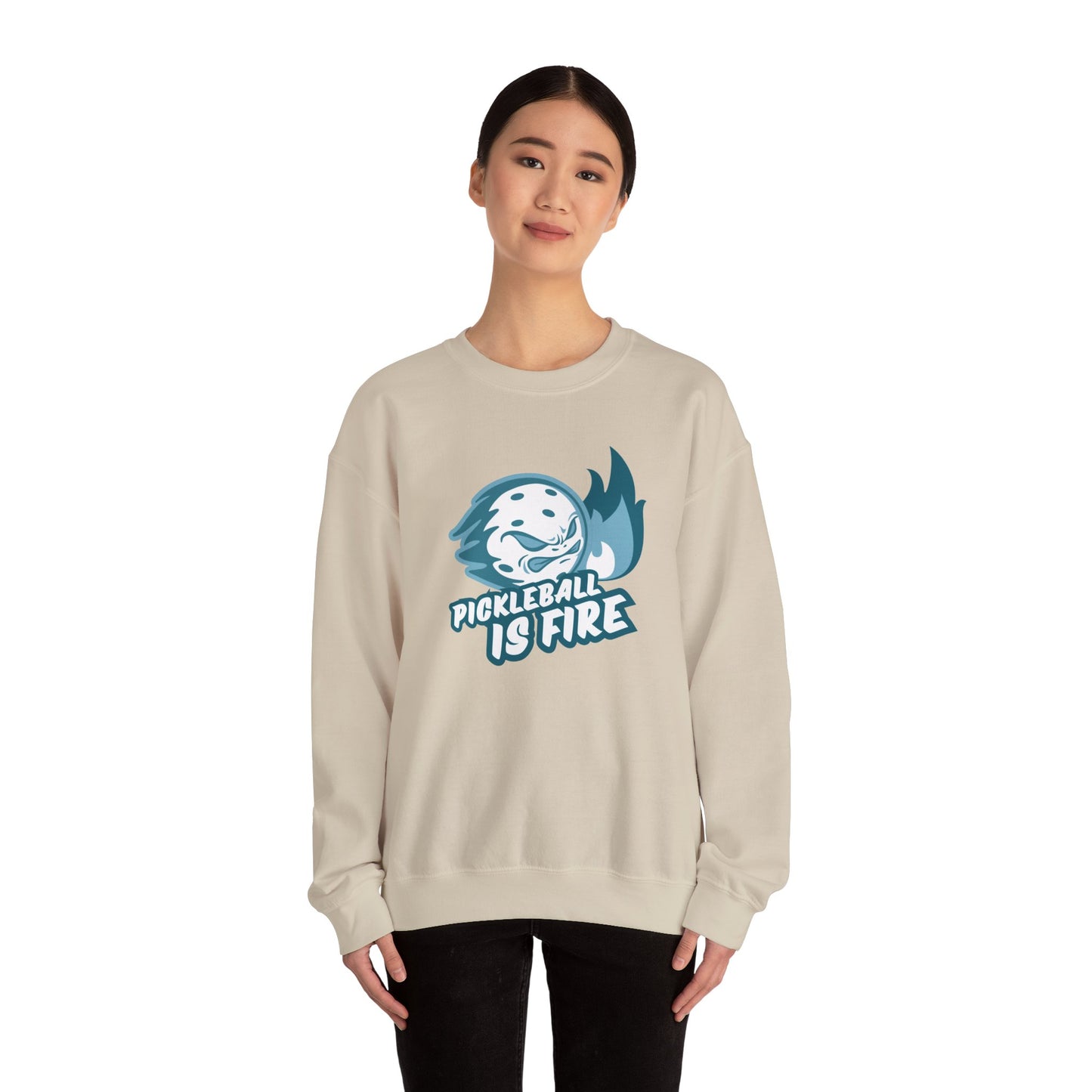 Pickleball is Fire Unisex Heavy Blend™ Crewneck Sweatshirt