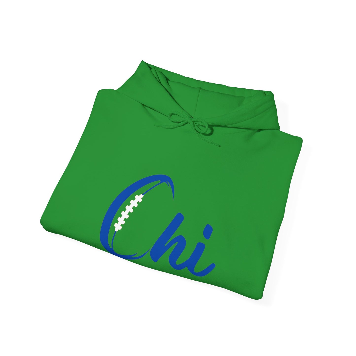 Chi Football/ Blue Unisex Heavy Blend™ Hooded Sweatshirt