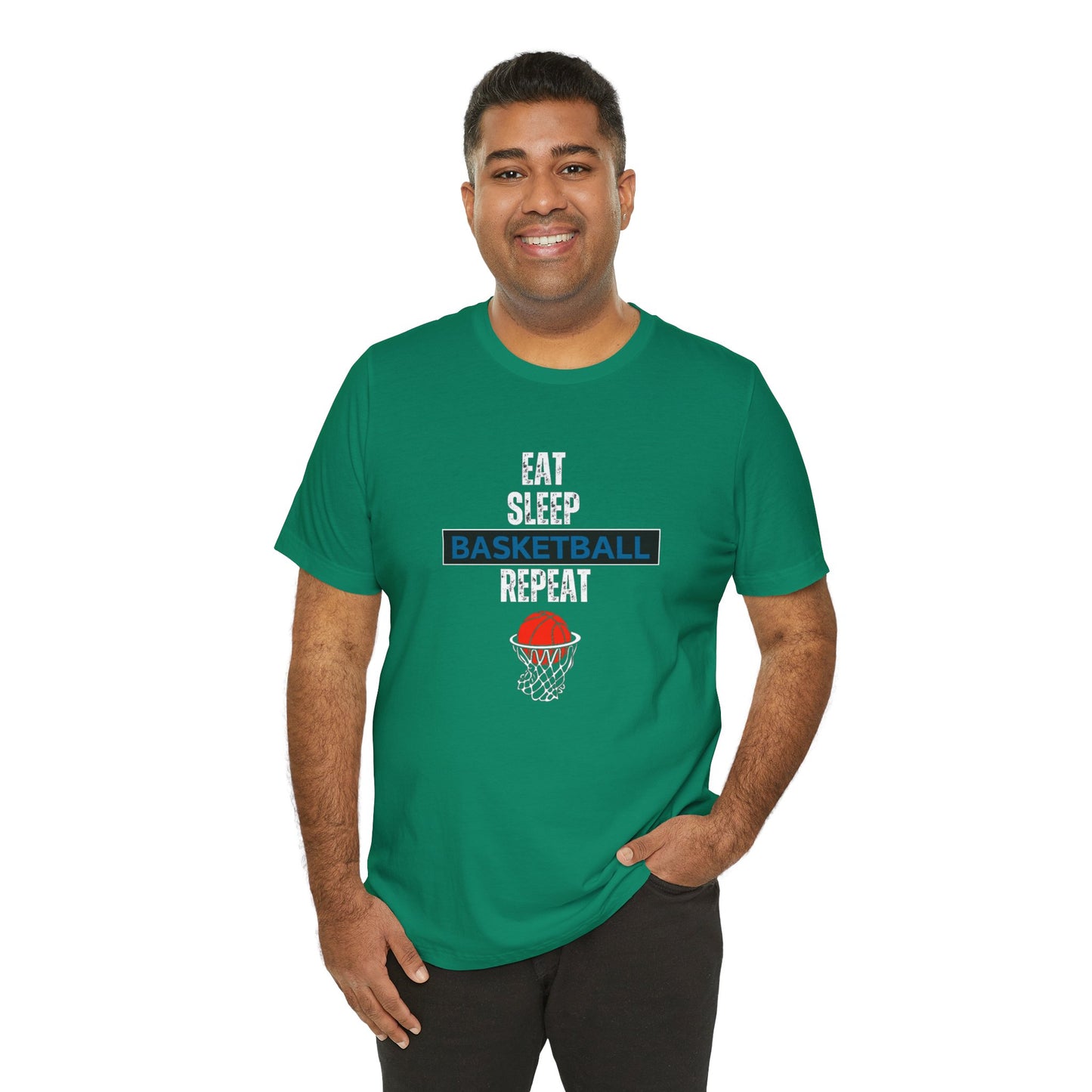 Eat, Sleep, Basketball, Repeat Unisex Jersey Short Sleeve Tee
