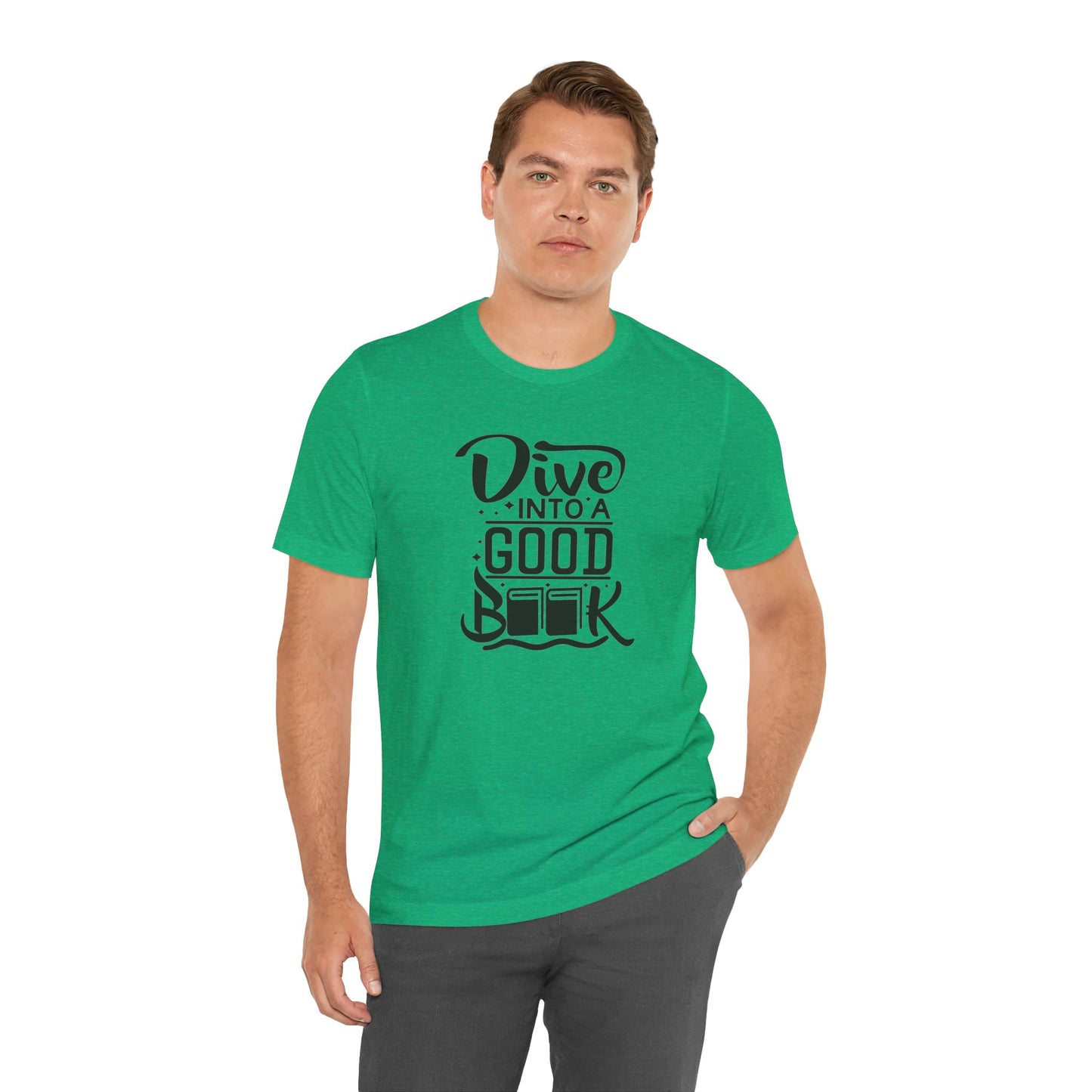 Books/ Dive into a Good Book Unisex Jersey Short Sleeve Tee