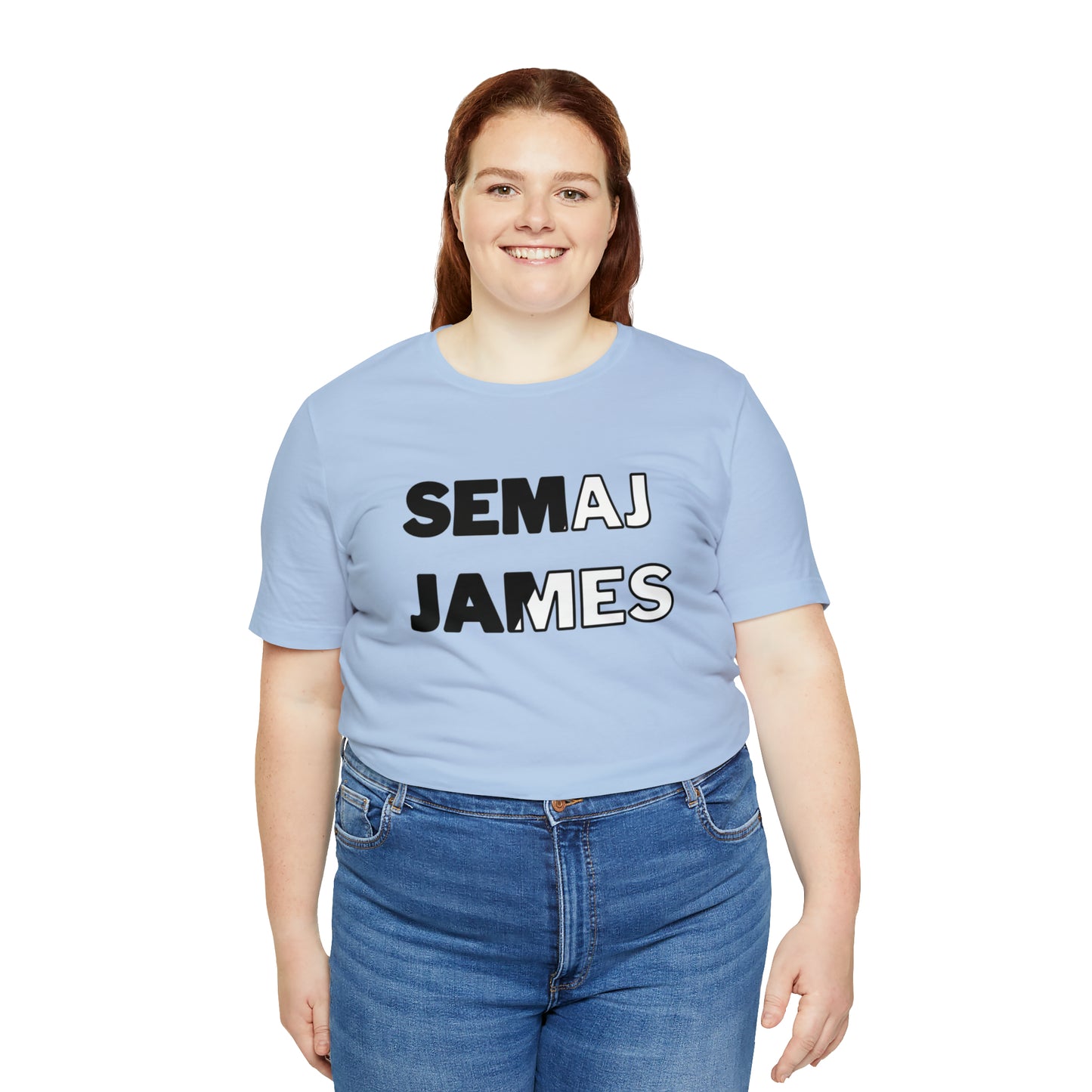 Semaj James Black & White Unisex Jersey Short Sleeve Tee