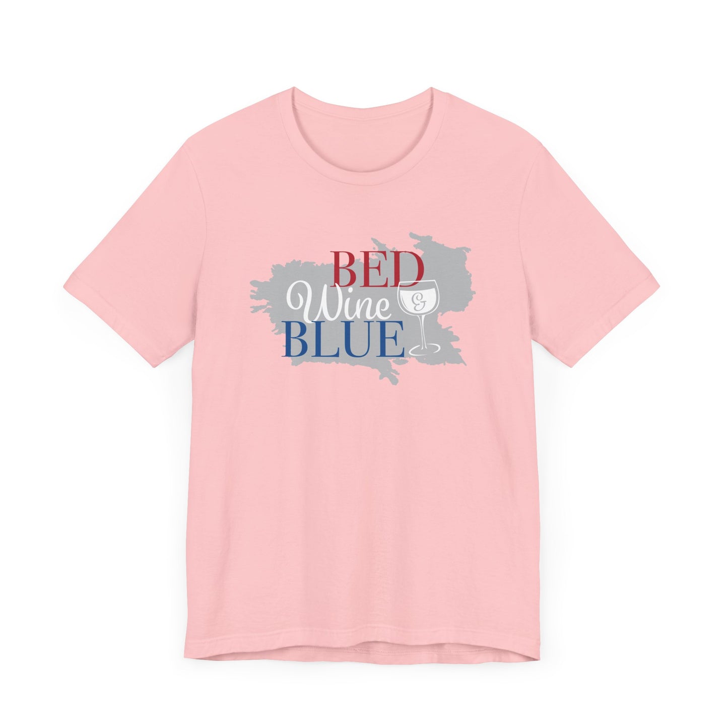 Bed Wine & Blue Unisex Jersey Short Sleeve Tee